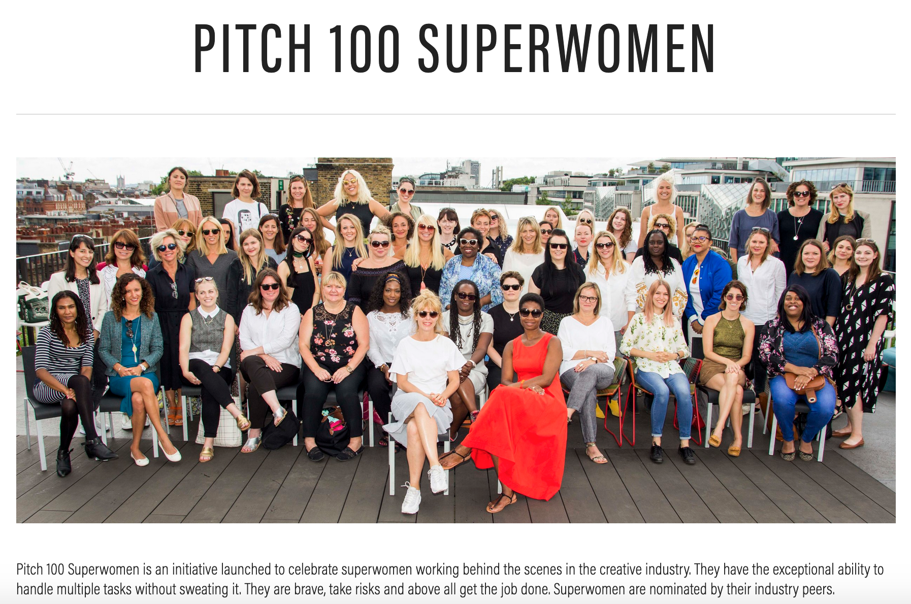 I was listed as a Pitch 100 Superwoman in 2018.