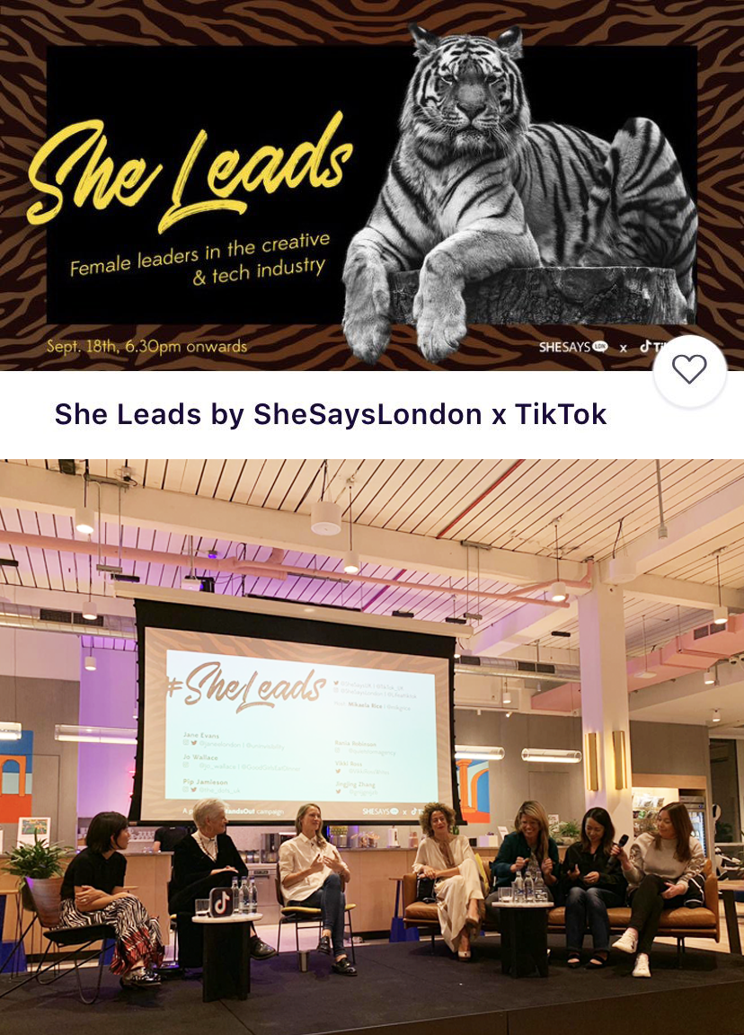 I took part in this SheSays panel discussion, sponsored by TikTok.