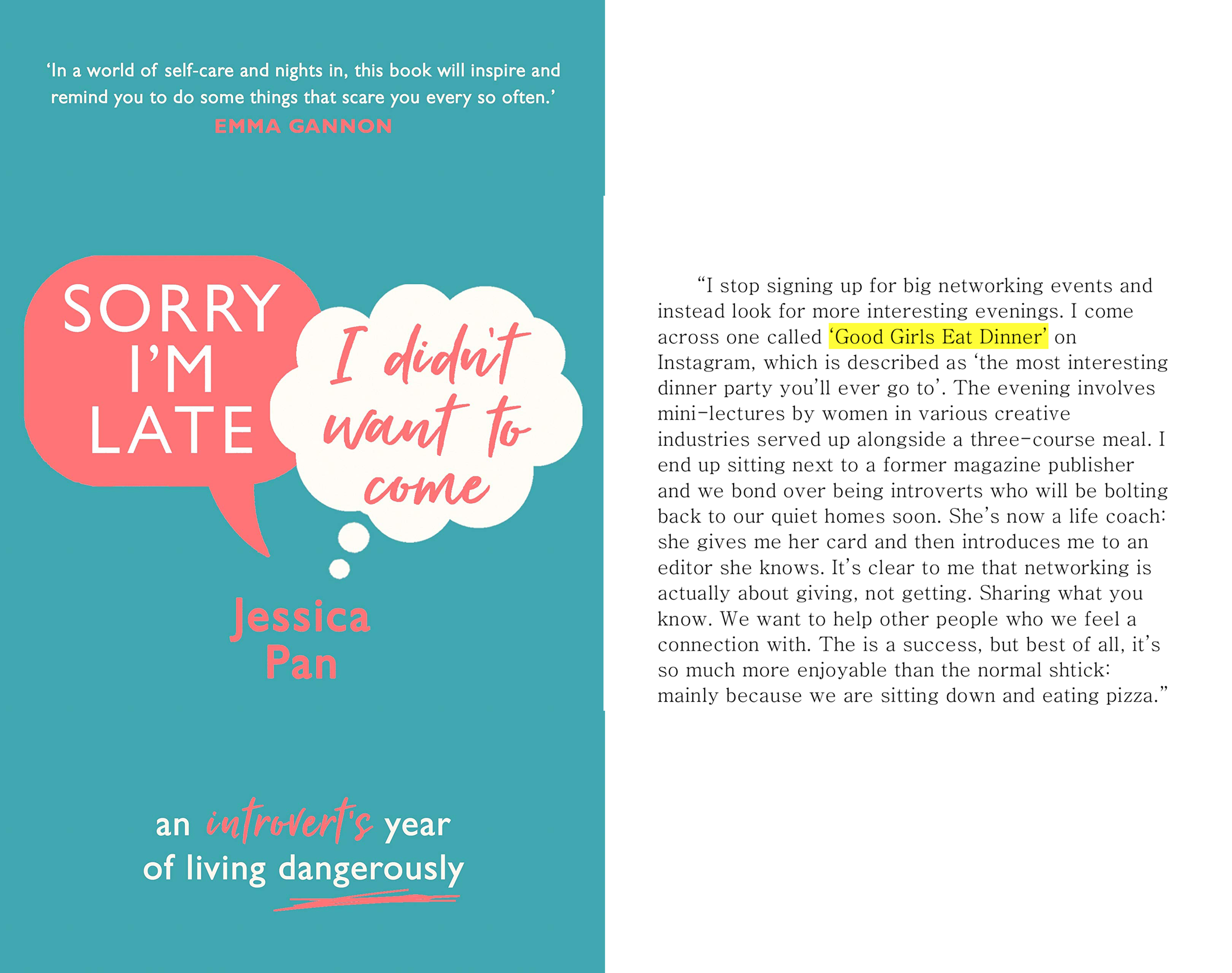 Jessica Pan’s brilliant book mentions Good Girls Eat Dinner! I’ve since invited her to speak at GGED.