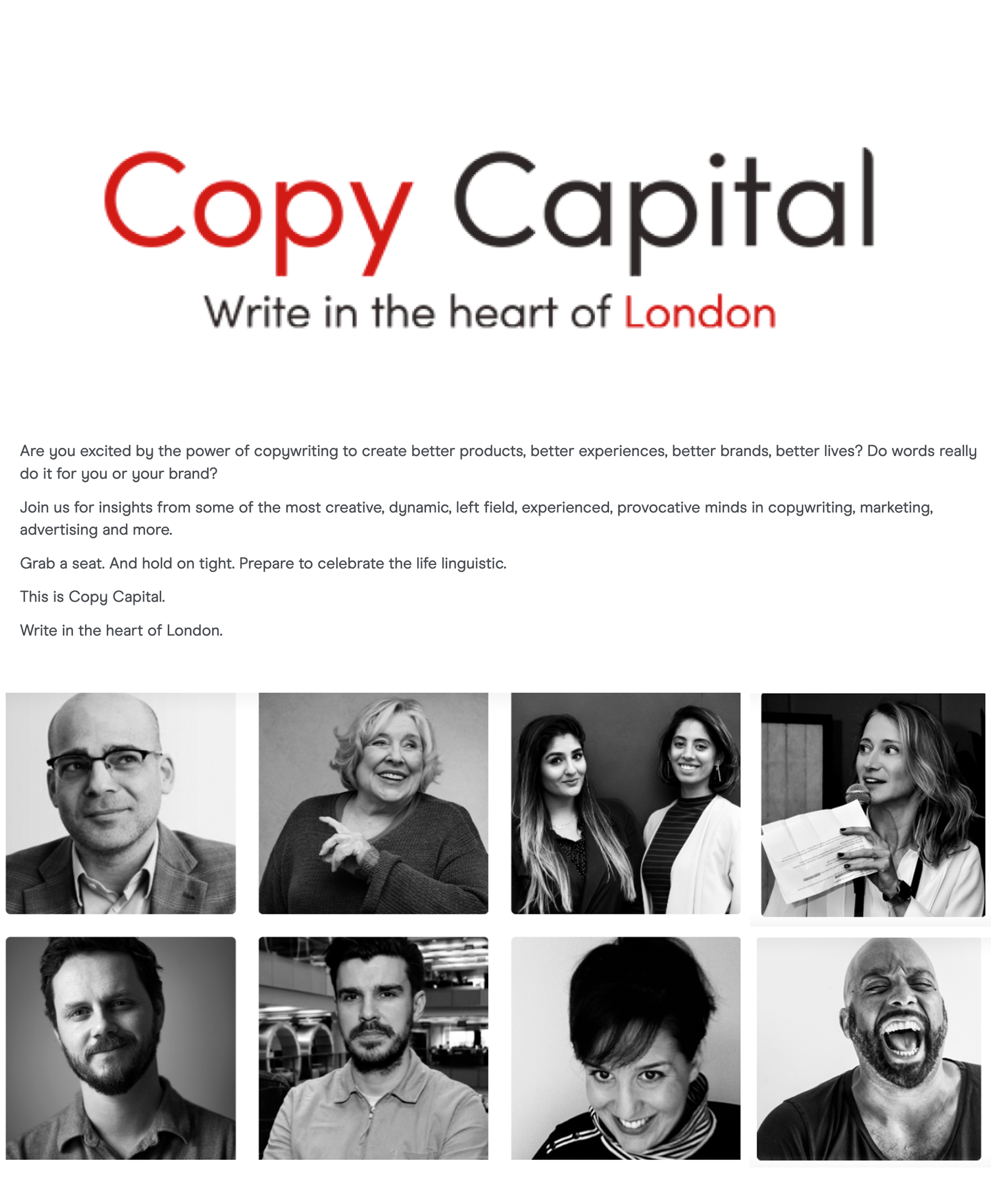 I spoke at Copy Cabana, a day-long seminar for writers, or anyone interested in words.