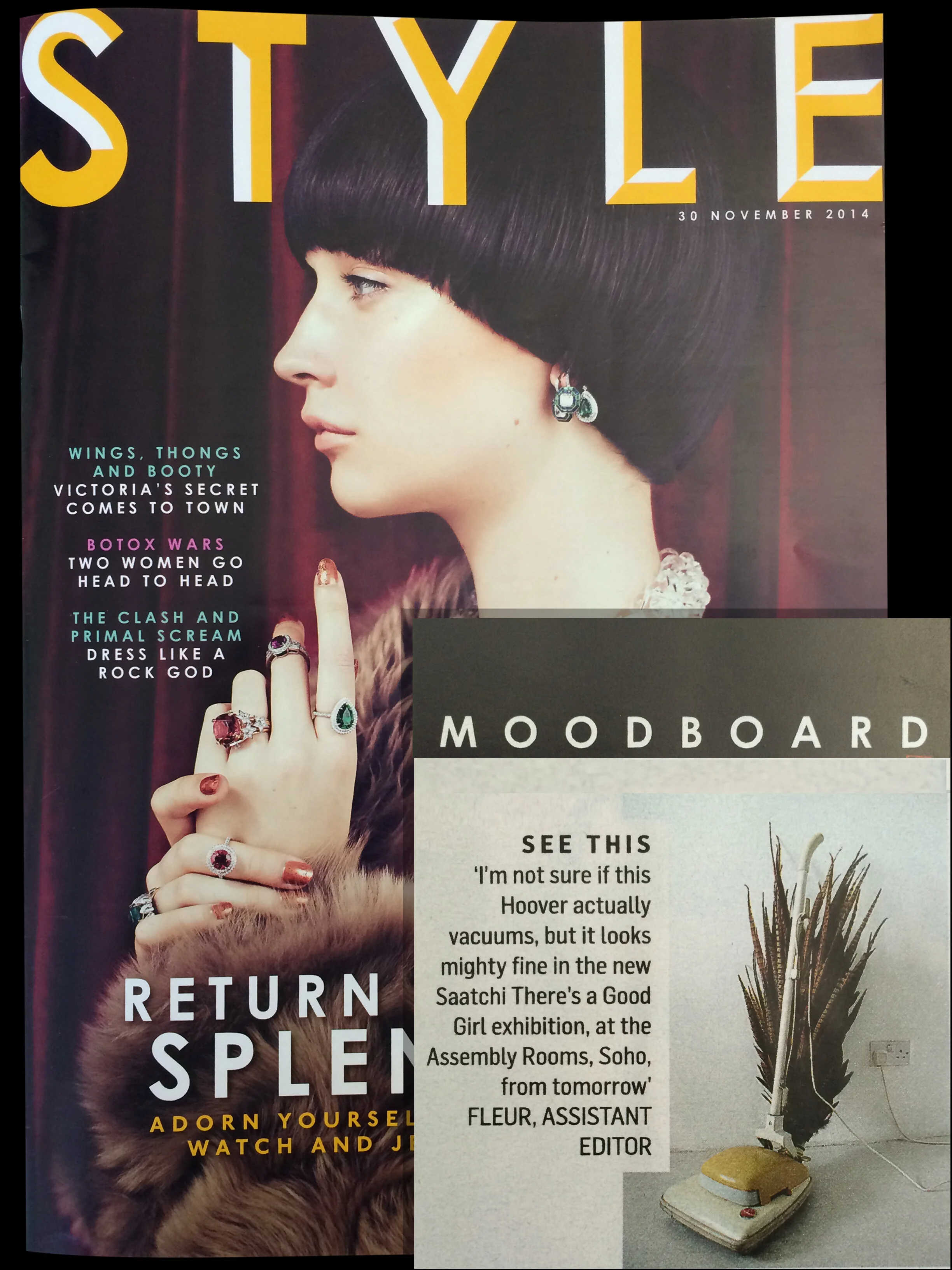 After a Private View At Saatchi &amp; Saatchi the exhibition, There’s a Good Girl, moved to a space in Soho where it was open to the public for free for several months. Style Magazine highlighted it.