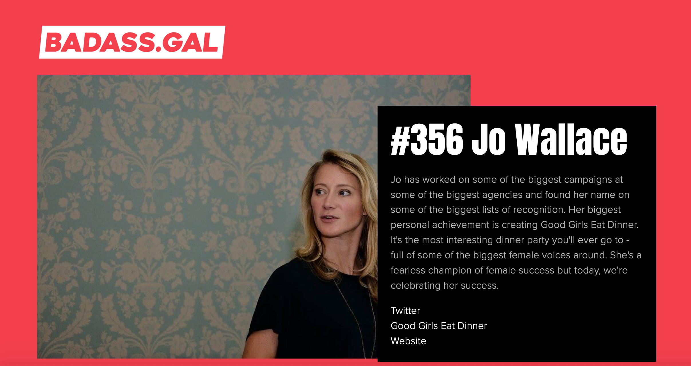 I was listed as a Young Creative Council’s Badass Gal.