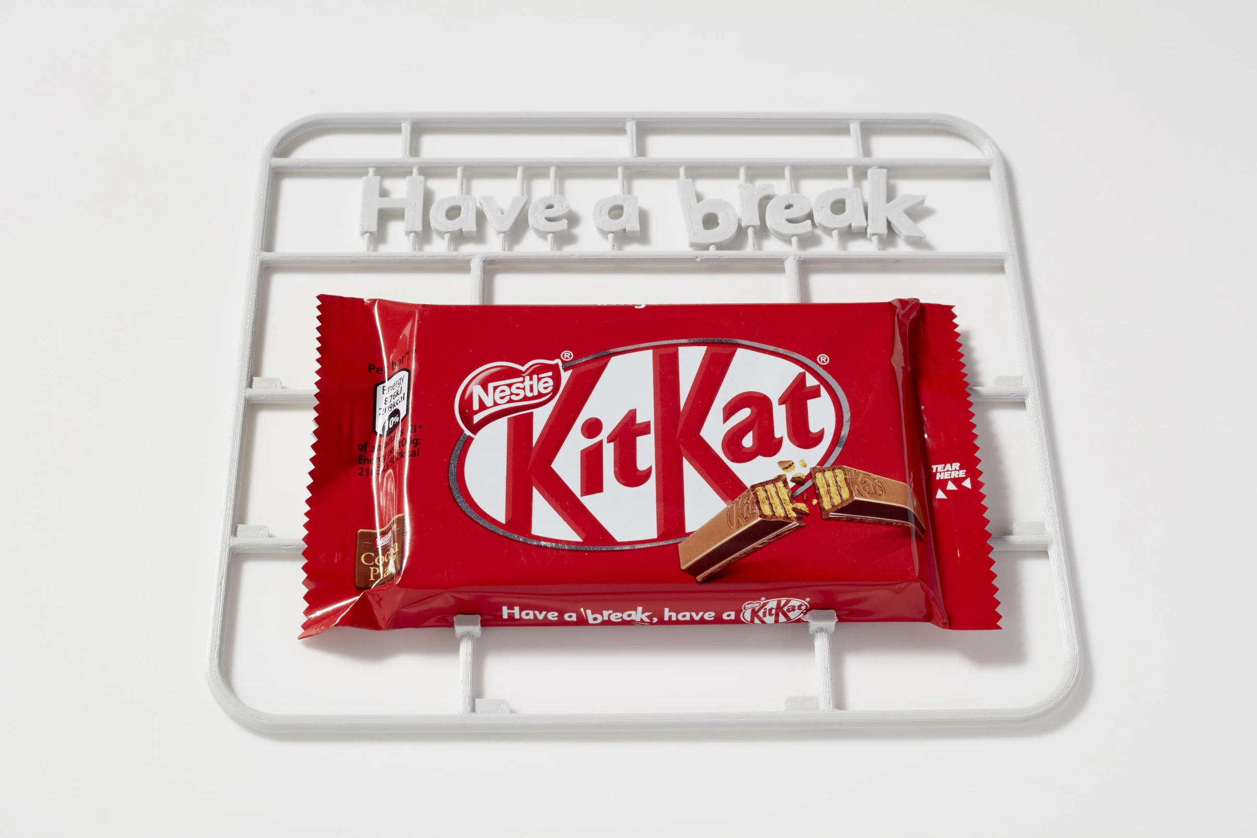 We even created an actual model world 'sprue' to hold the KitKat