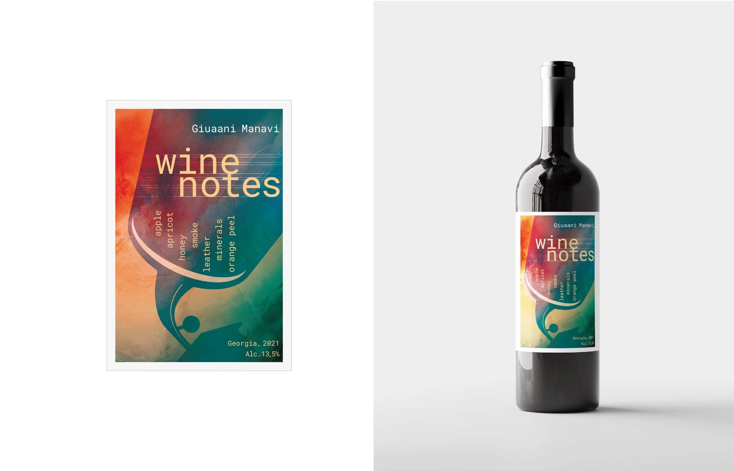 A label for Georgian wine
