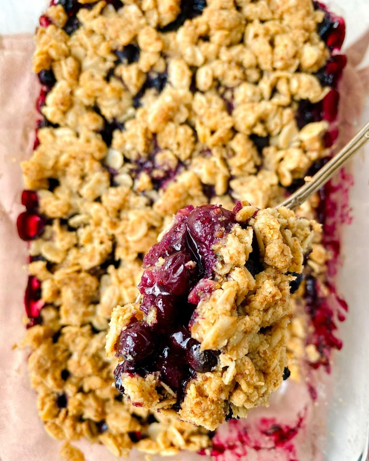 Blaubeer-Hafer Bars oder Crumble