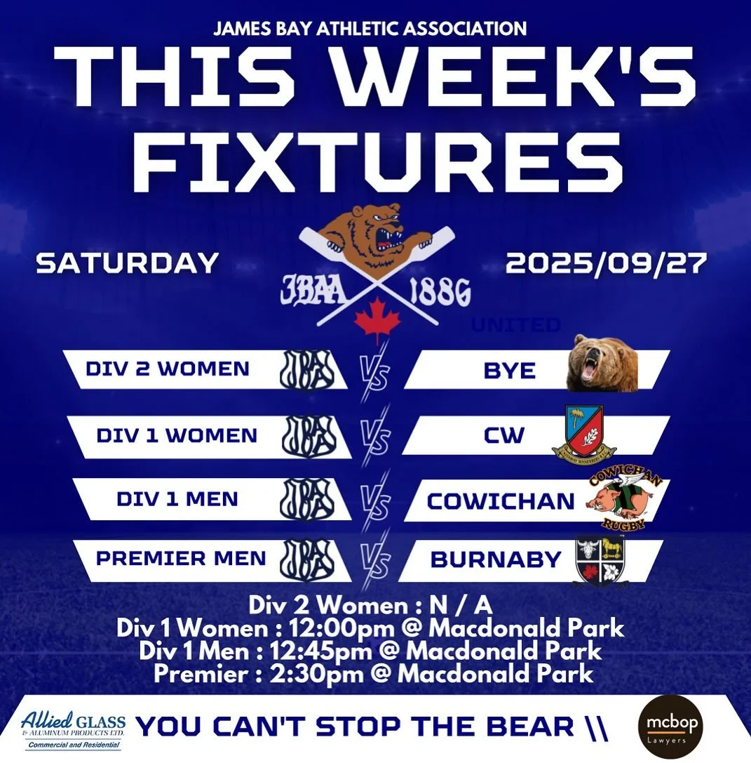 Triple header at the Mac this Saturday! Make sure to come watch the women&rsquo;s World Cup final at 8am beforehand!! 

#huddyhuddy #cantstopthebear 
#wedecide #bang @bcrugbynews @bcrugbynews