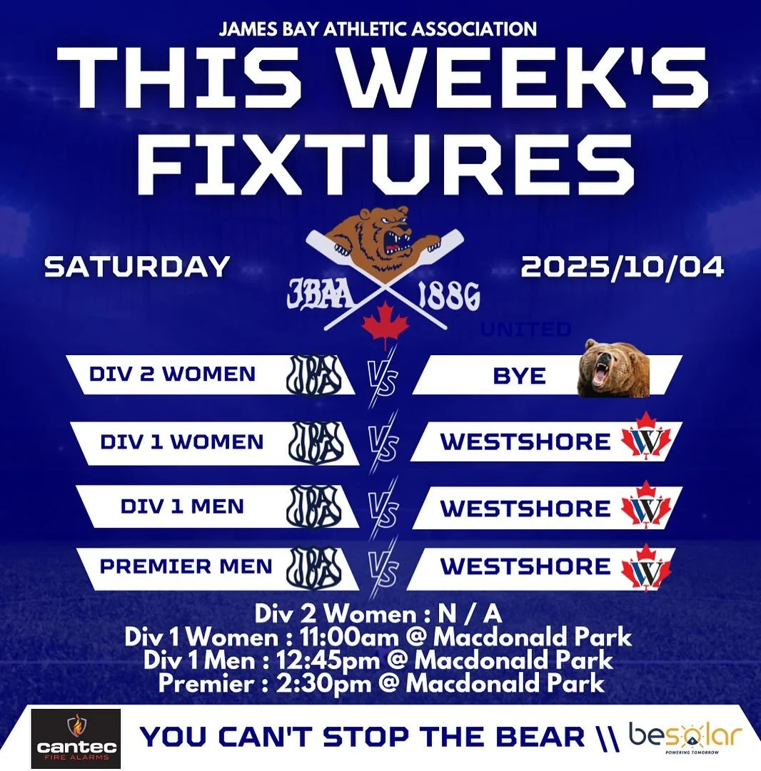 Another triple header at the Mac this Saturday! This time all three teams will play Westshore! Come on down to support!! 

#huddyhuddy #cantstopthebear 
#wedecide #bang