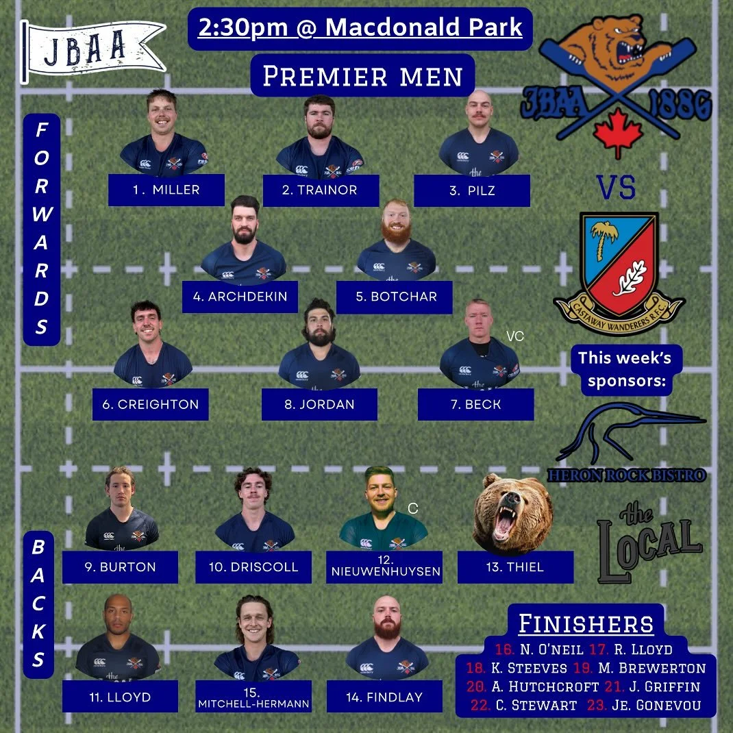 LINEUP ALERT!!! Here&rsquo;s how all three teams stack up for our triple header against our rival Castaway Wanderes at the Mac! Head on down to support the Bays and watch the 100 year war! 

@jbaayouth having a bottle drive at the field starting at 9