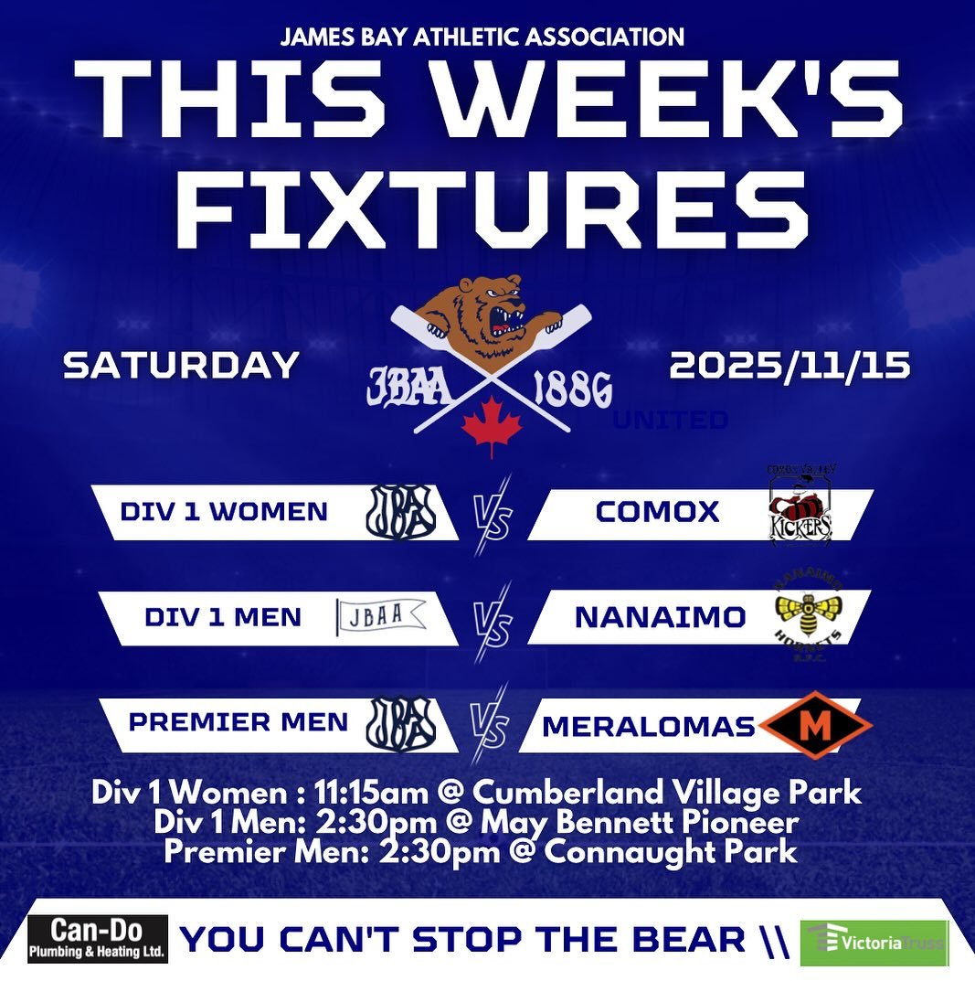 Full slate of games this Saturday with all 3 teams hitting the road! Div 1 women and Men will travel north to take on Comox and Nanaimo while our premier men will take the ferry and head over to Kitsilano to take on the Lomas! 

#huddyhuddy #cantstop