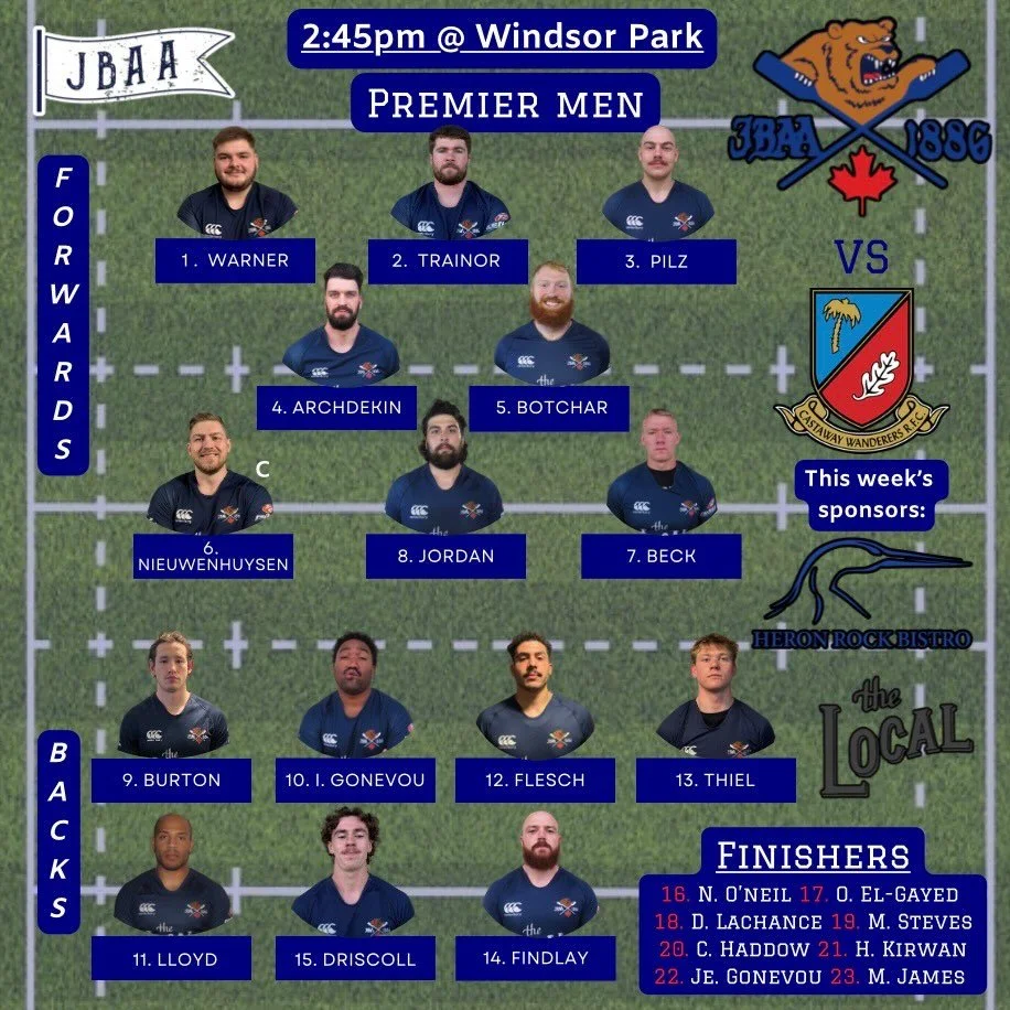 LINEUP ALERT!! Triple header edition! 

Our senior women and div 1 men each kickoff their first game of 2026 tomorrow while our prems men look to build off last week&rsquo;s big win! Come on out to support the Bays in the hundred year war!!

#huddyhu