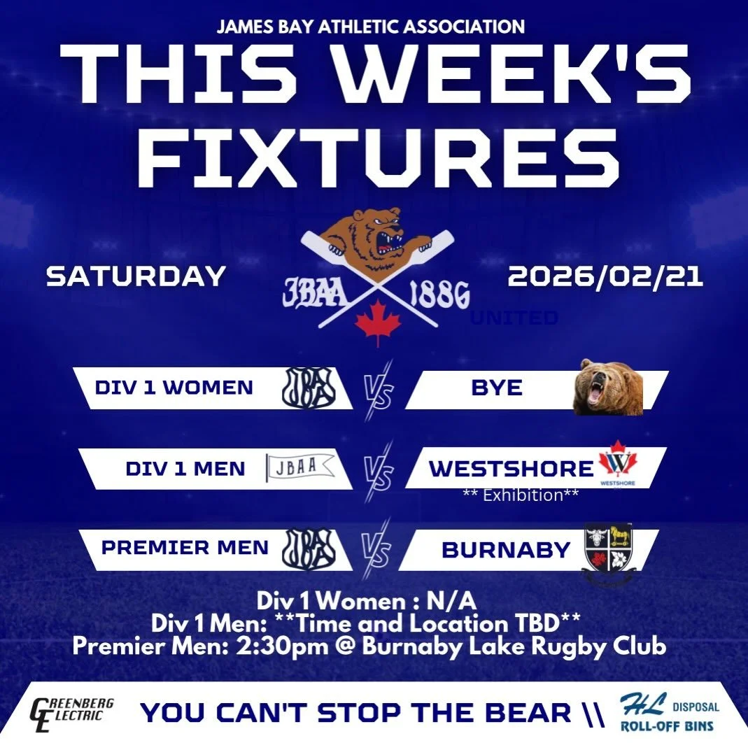 Back to work this week!! Our premier men will travel over to Burnaby while our div 1 men will get some action in a friendly against Westshore. Div 1 women have an another bye week to sharpen their skills! 

#huddyhuddy #cantstopthebear 
#wedecide #ba