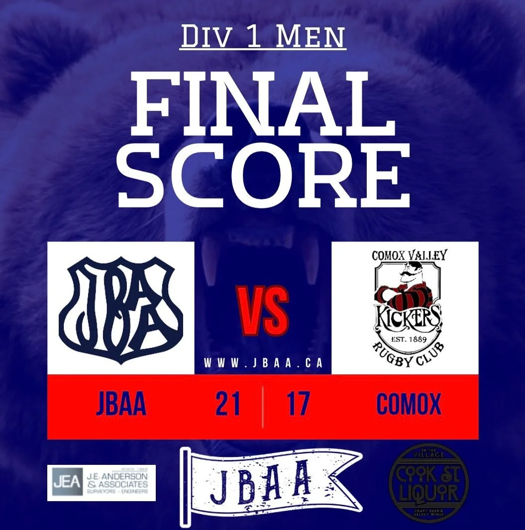 Big road win from the Div 1 men yesterday! Thanks to @comoxvalleykickers for a great game and a great feed afterwards!! 

#huddyhuddy #cantstopthebear 
#wedecide #bang @bcrugbyunion