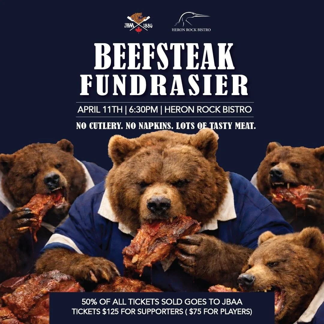 BEEFSTEAK IS BACK!!! We are once again teaming up with @heronrockbistrobc to put on our annual beefsteak fundraiser! Join us for a night of great times, great meat, and a few adult beverages&hellip; 🥩🍻🍸

Tickets can be purchased on our website or 