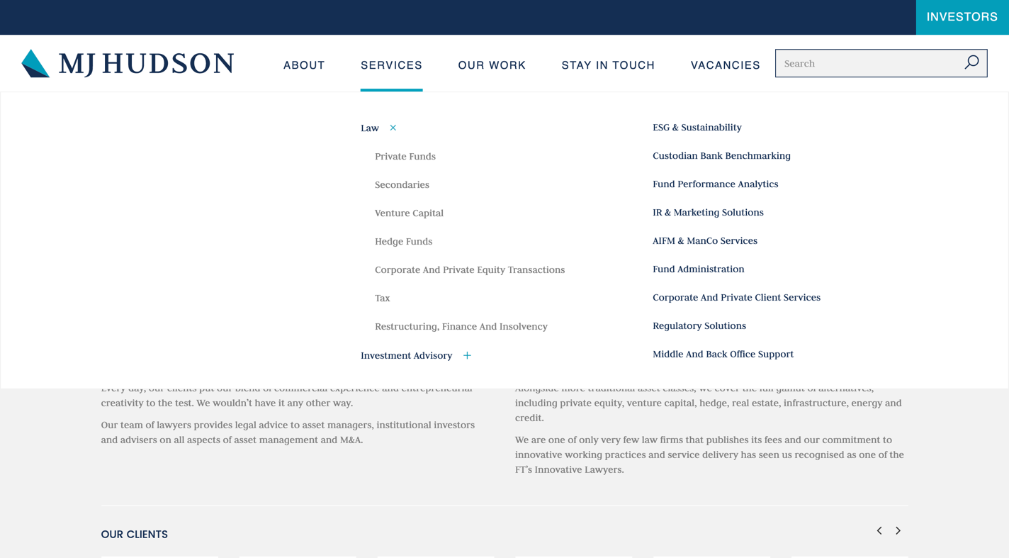 Old Our services hub