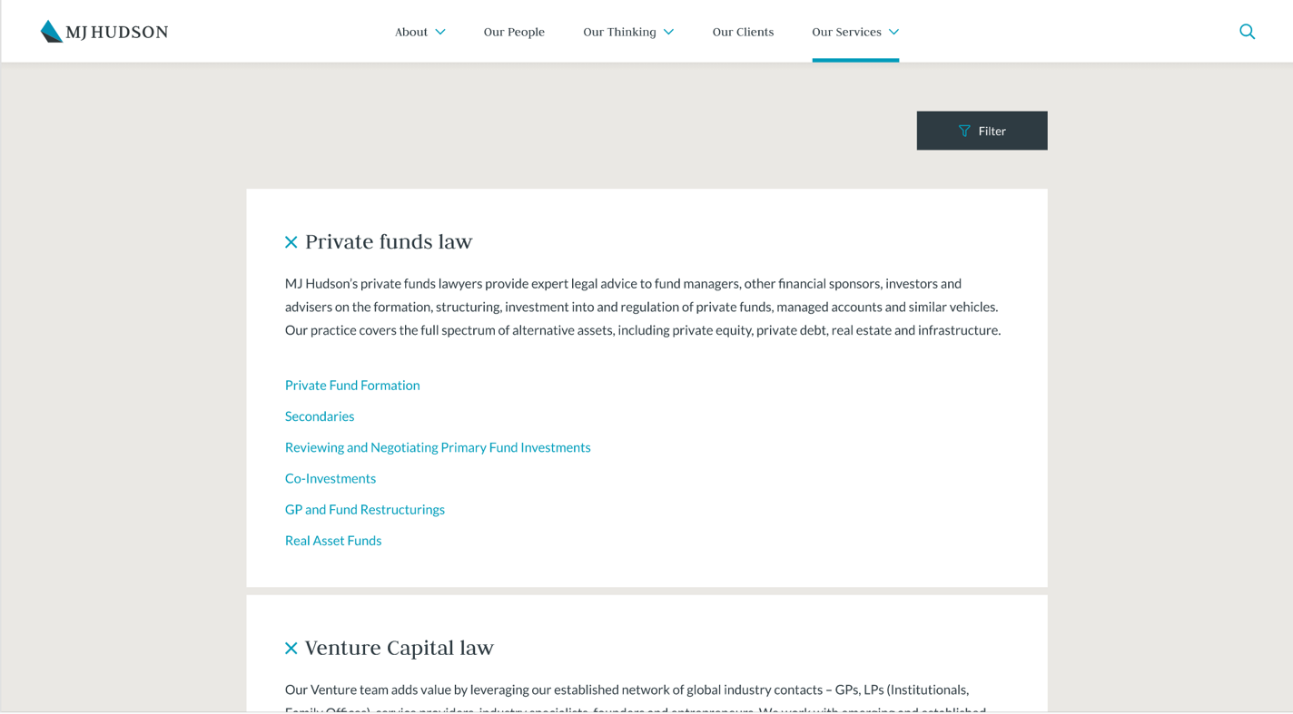 New Our services hub