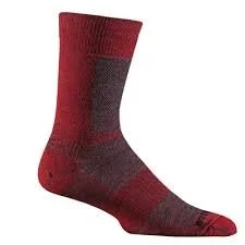 WRIGHTSOCK MERINO COOLMESH CREW DOUBLE LAYER GREY/FIRE AND GREY/SMOKE
