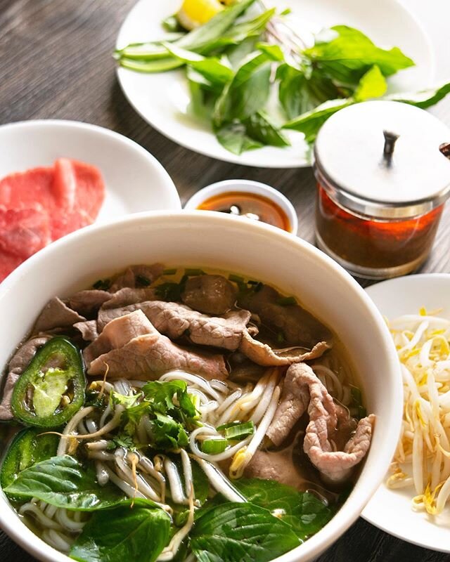 Keep your soul healthy and alive with our phở.  Featured here is our phở with Rare steak and beef balls (Phở T&aacute;i b&ograve; vi&ecirc;n). How do you style your pho? I like mine with all of the toppings, some of that house-made chili oil sauce in