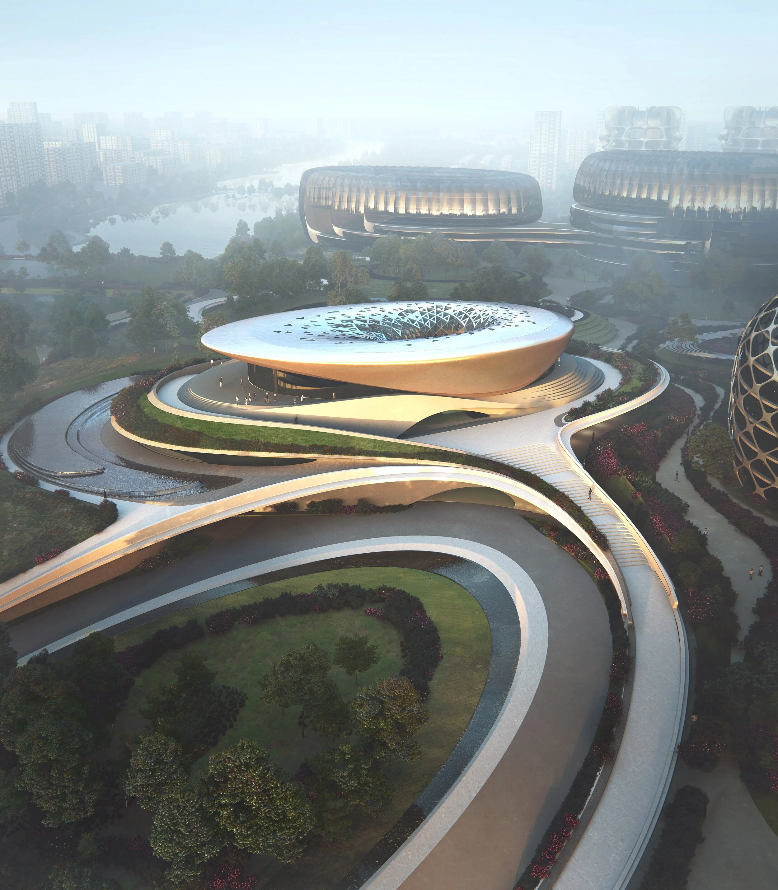 Unicorn Island Masterplan by Zaha Hadid Architects   