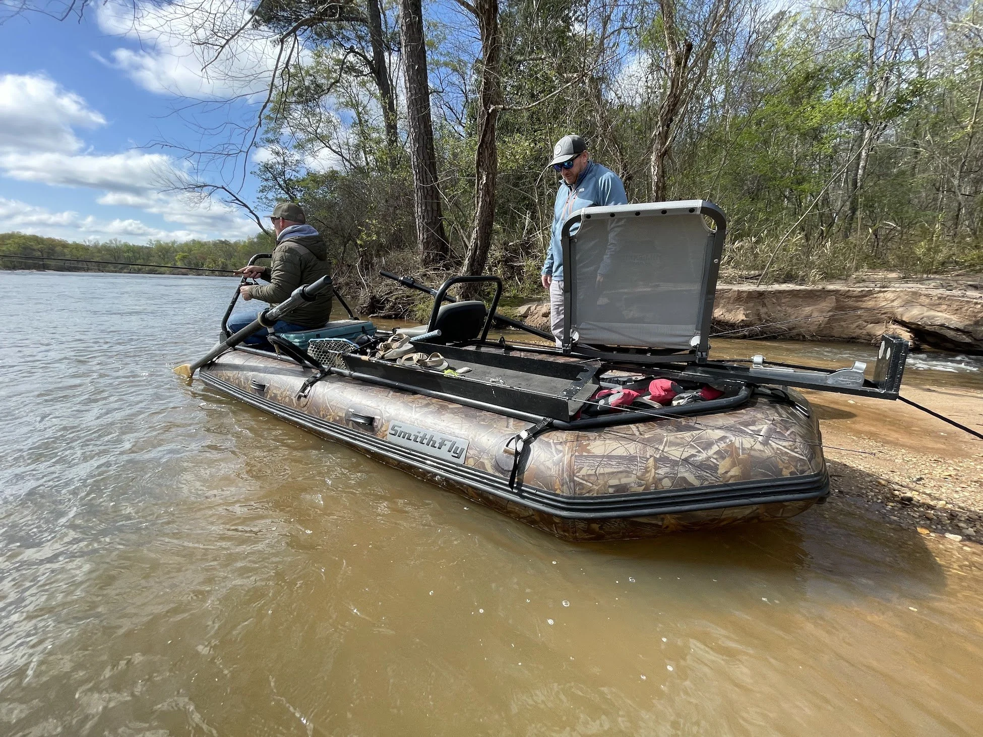 Float fishing in moving water.