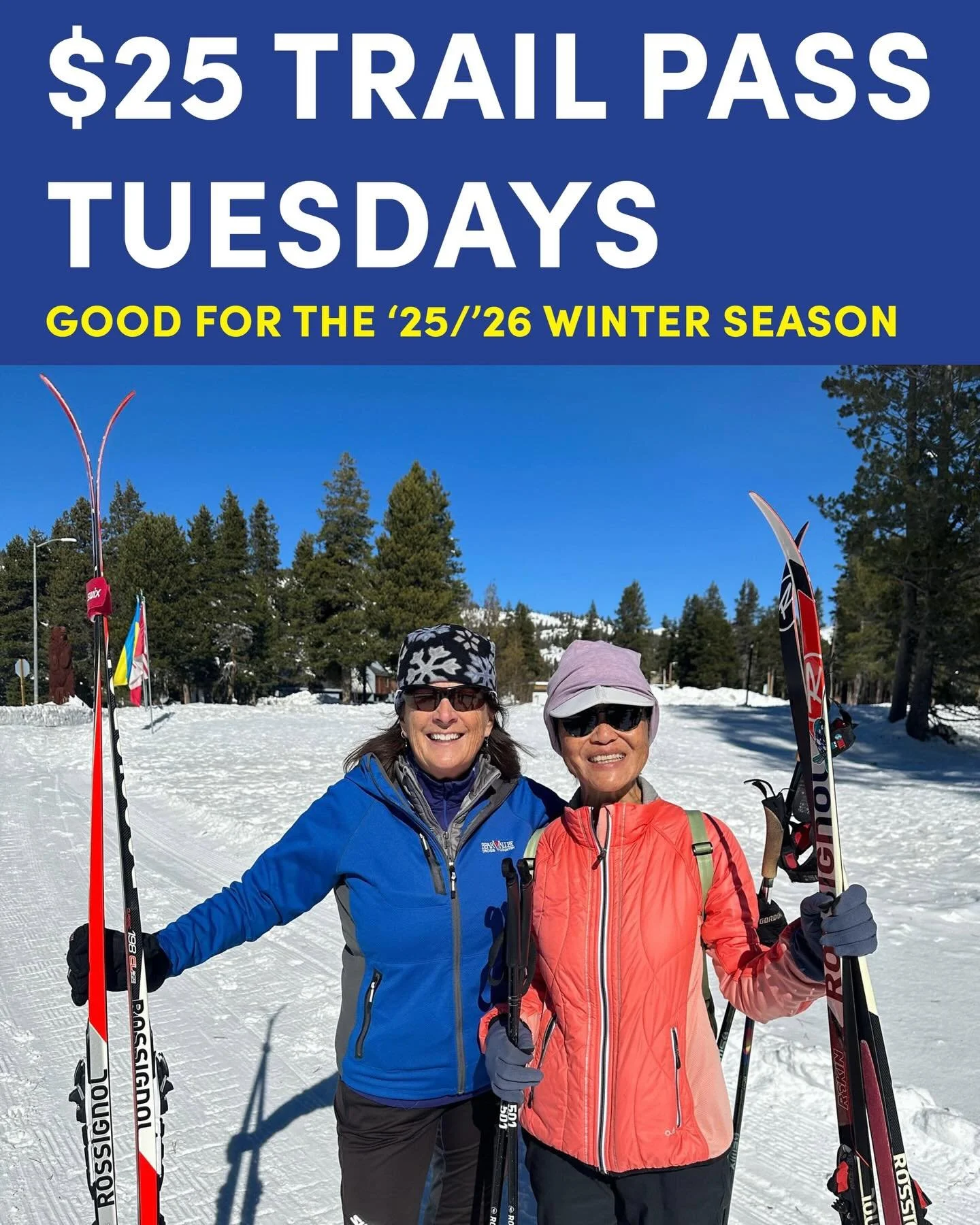 That&rsquo;s right! Trail passes are only $25 on Tuesdays for the rest of the season. This is a great opportunity to visit the Bear Valley groomed trail system for cross country skiing and snowshoeing. Ski you out there!

#bearvalley 
#midweekvibes 

