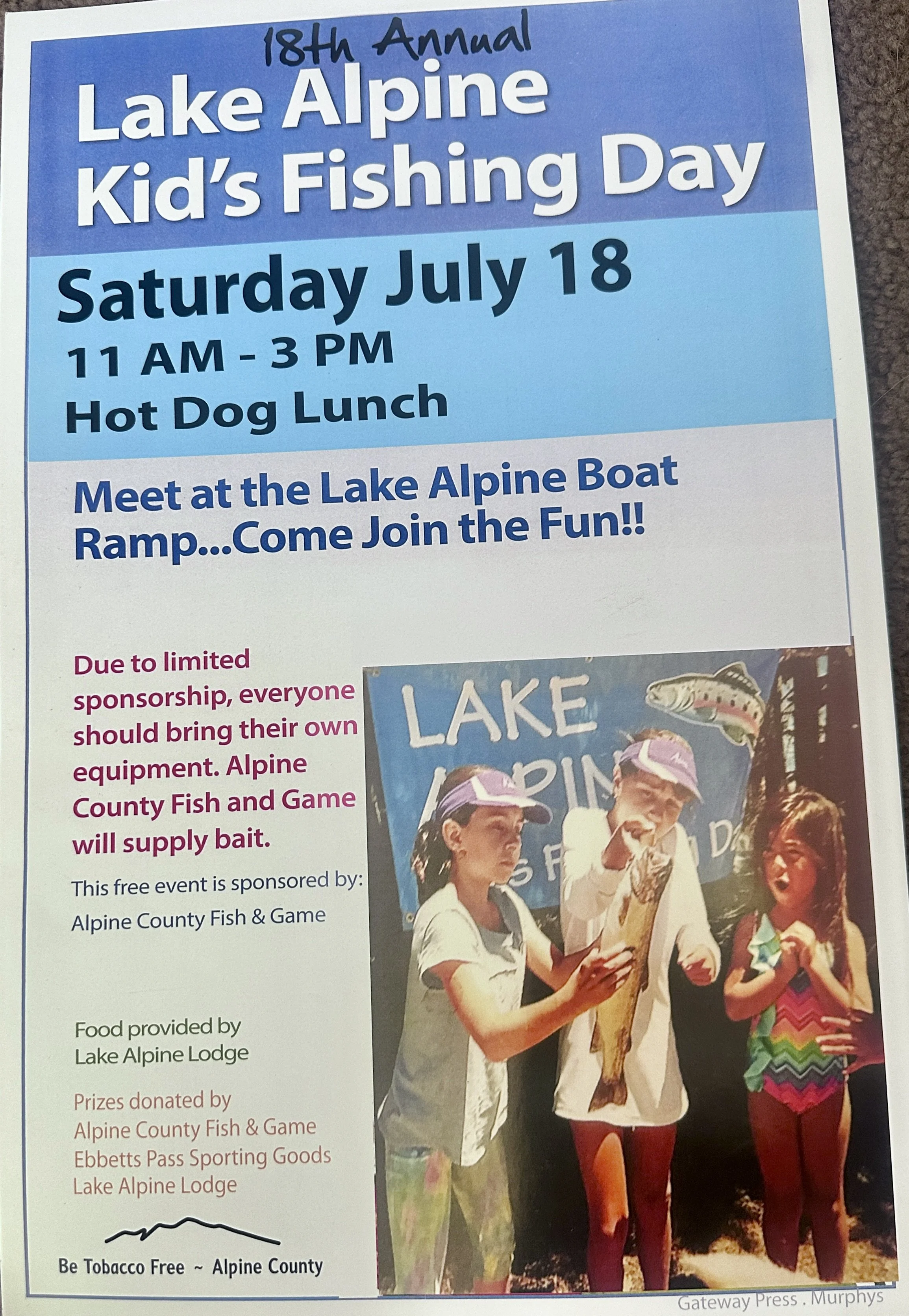 Lake Alpine Kid's Fishing Day