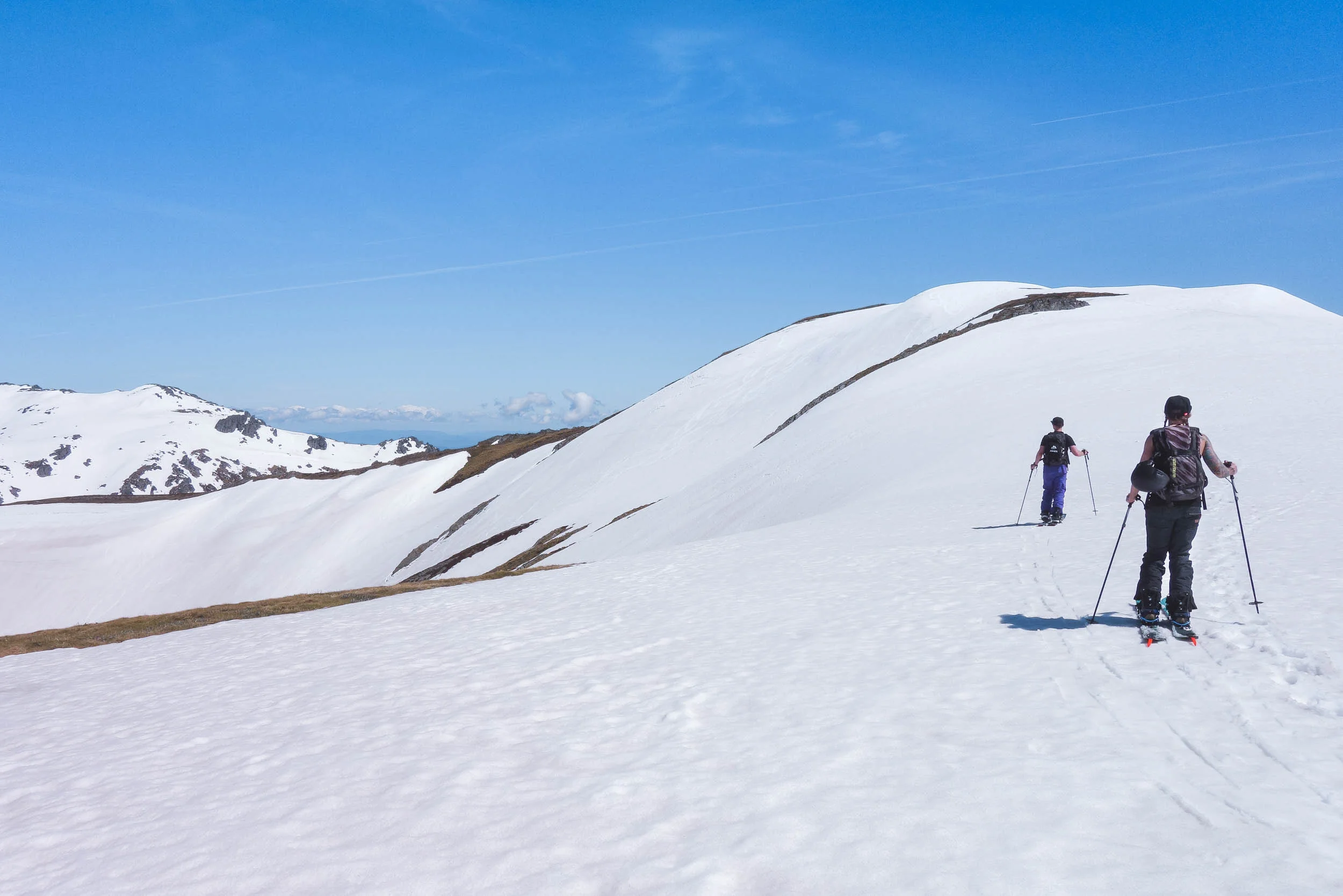 Heading up the Ridgeline of Carruthers…