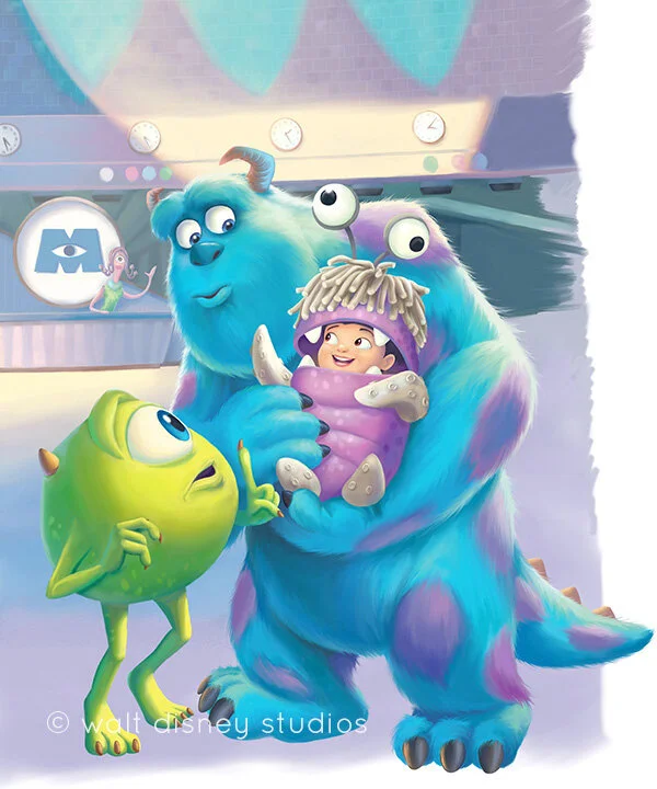 illustration for Monsters Inc. book