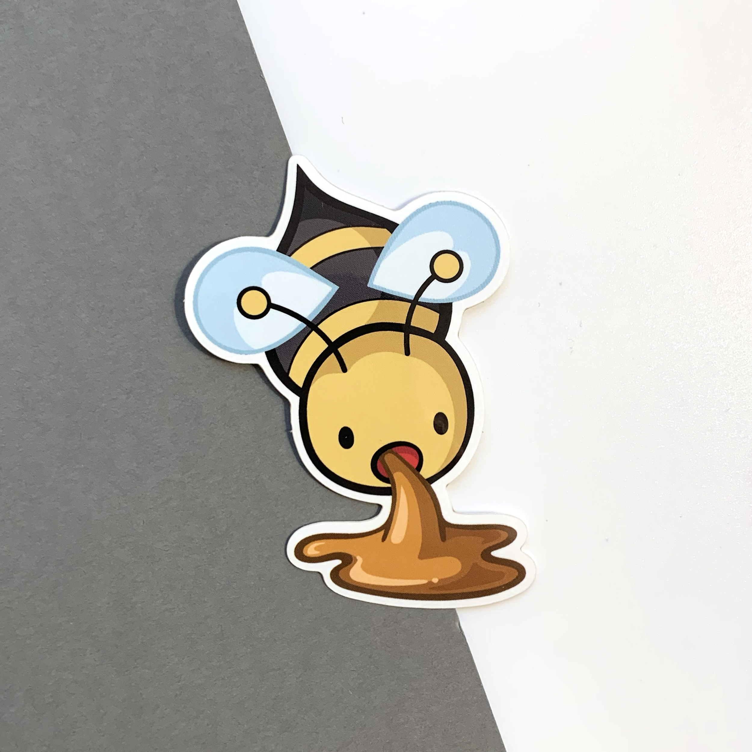 bee barf sticker - matte