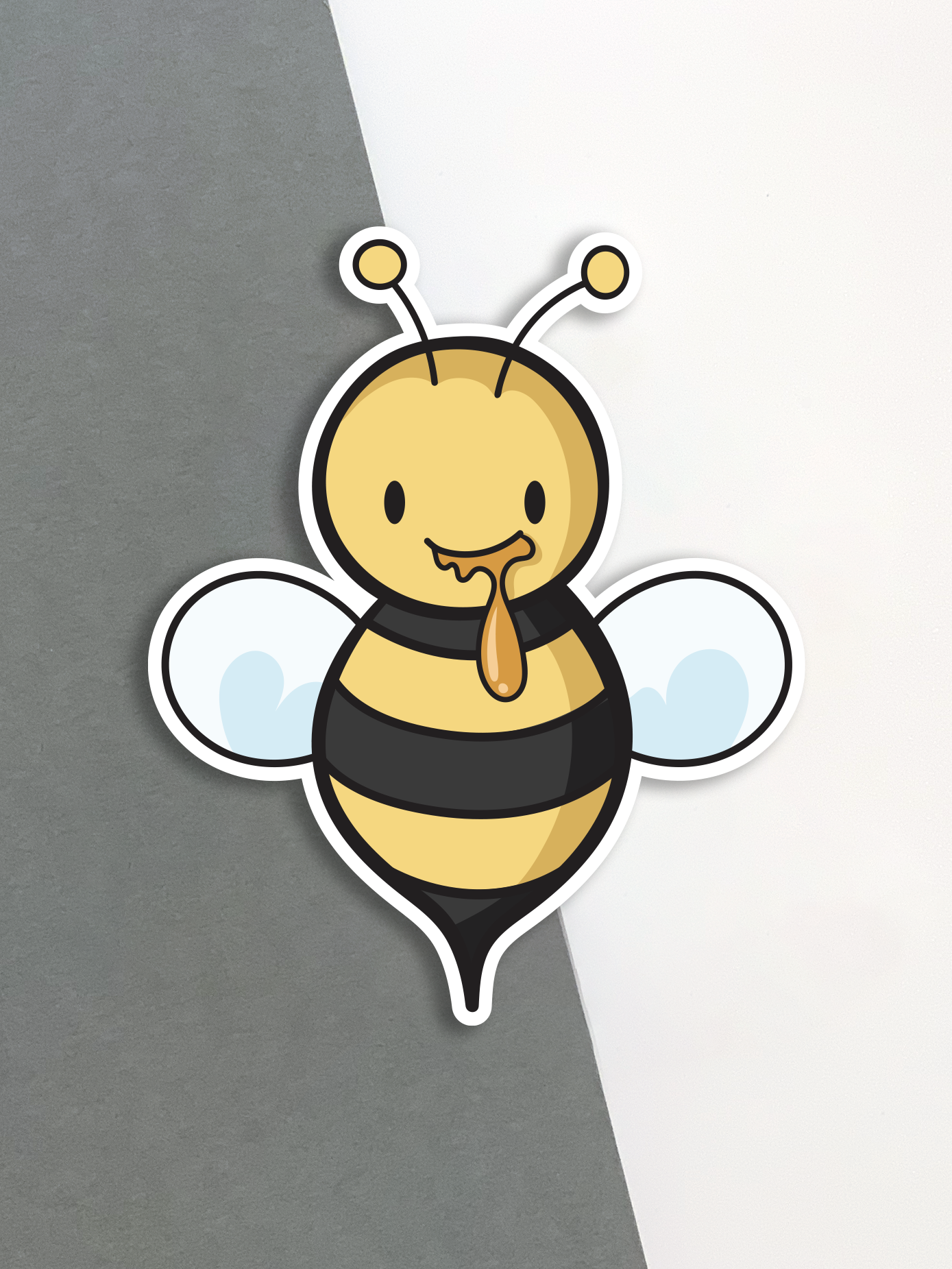 honey-drunk bee sticker - matte