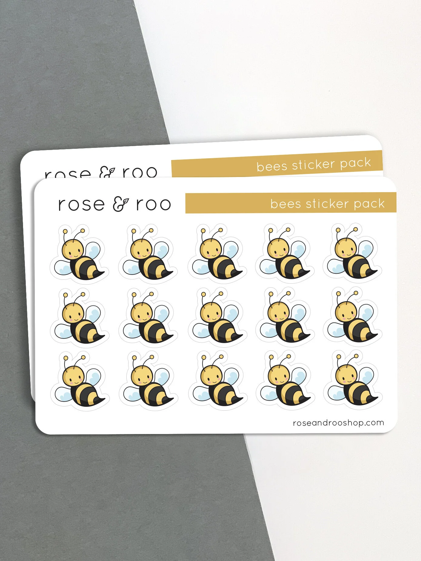 happy bee sticker sheet
