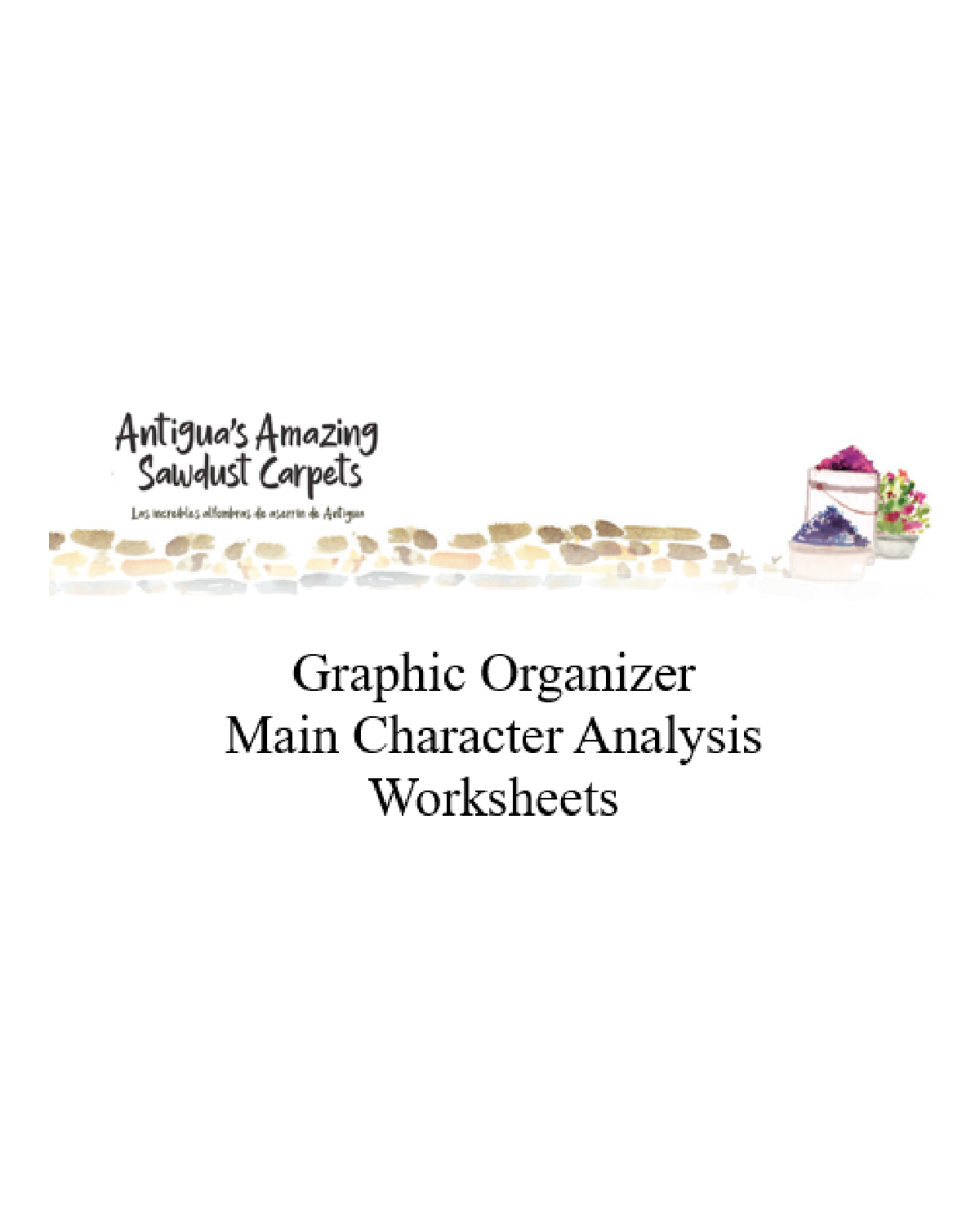 FREE: Bilingual Antigua Graphic Organizer & Main Character Analysis
