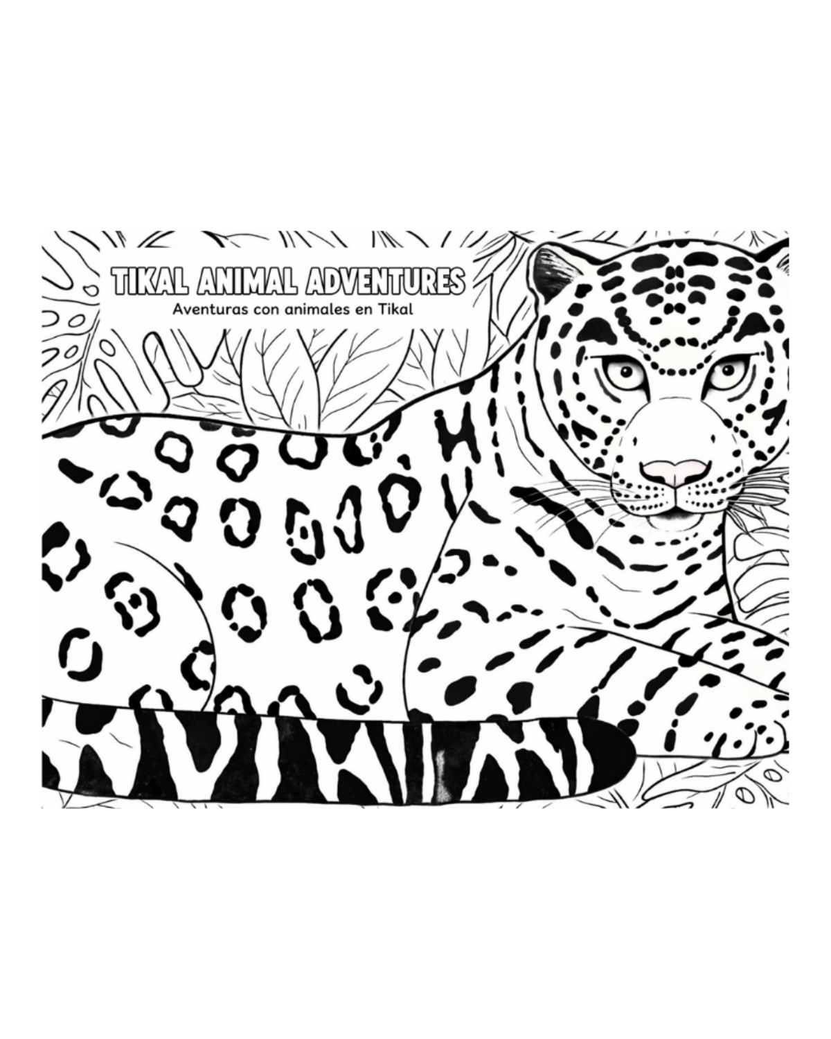 Free: Tikal Coloring Pages — Jaguar, Sloth, and Monkey