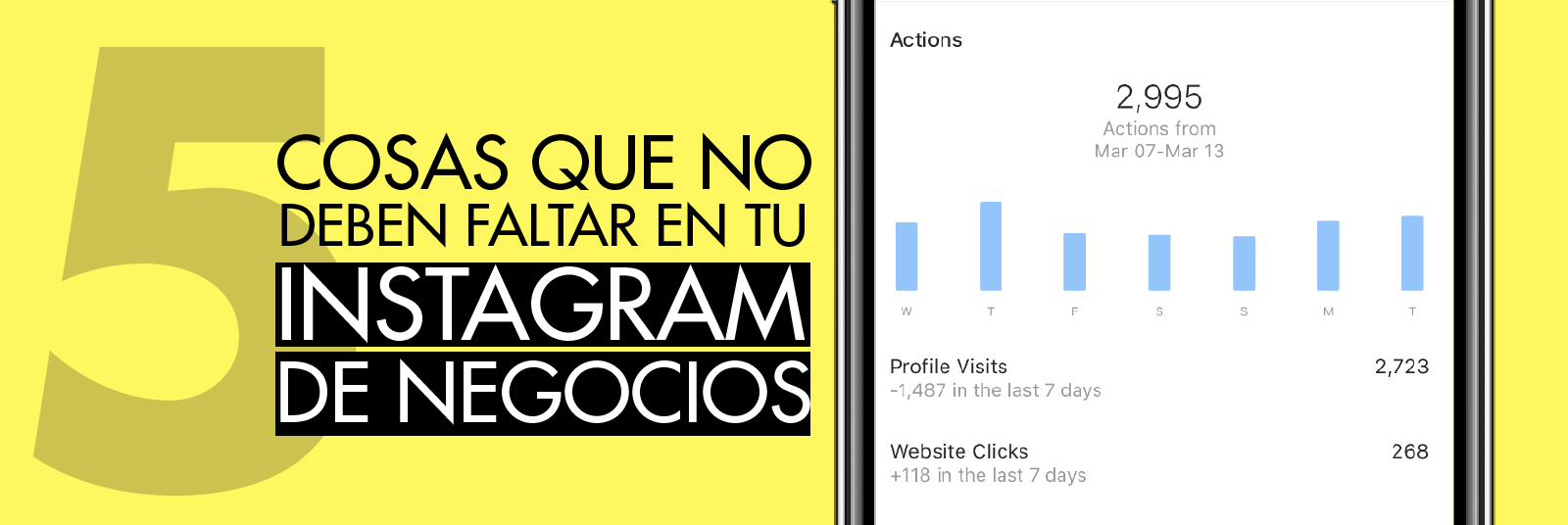 
5 cosas que no deben faltar en tu instagram de negocios.  