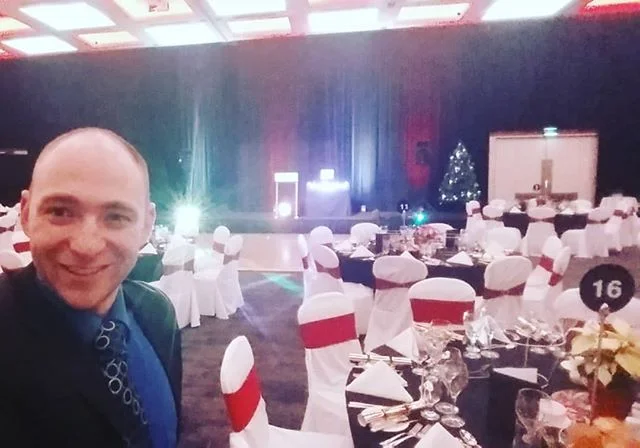 First #Christmas #Party of the year at @esplanadefremantlebyrydges
Well technically it is the @CityOfCockburn Emergency Services Award Night but there is a Christmas tree on stage, bonbons on the tables and the theme is red and white...so...Christmas 😉 🎄
.
.
.
#DJ #DJDave #KomodoMusic #KomodoMusicDJs #Fremantle #esplanadefremantle