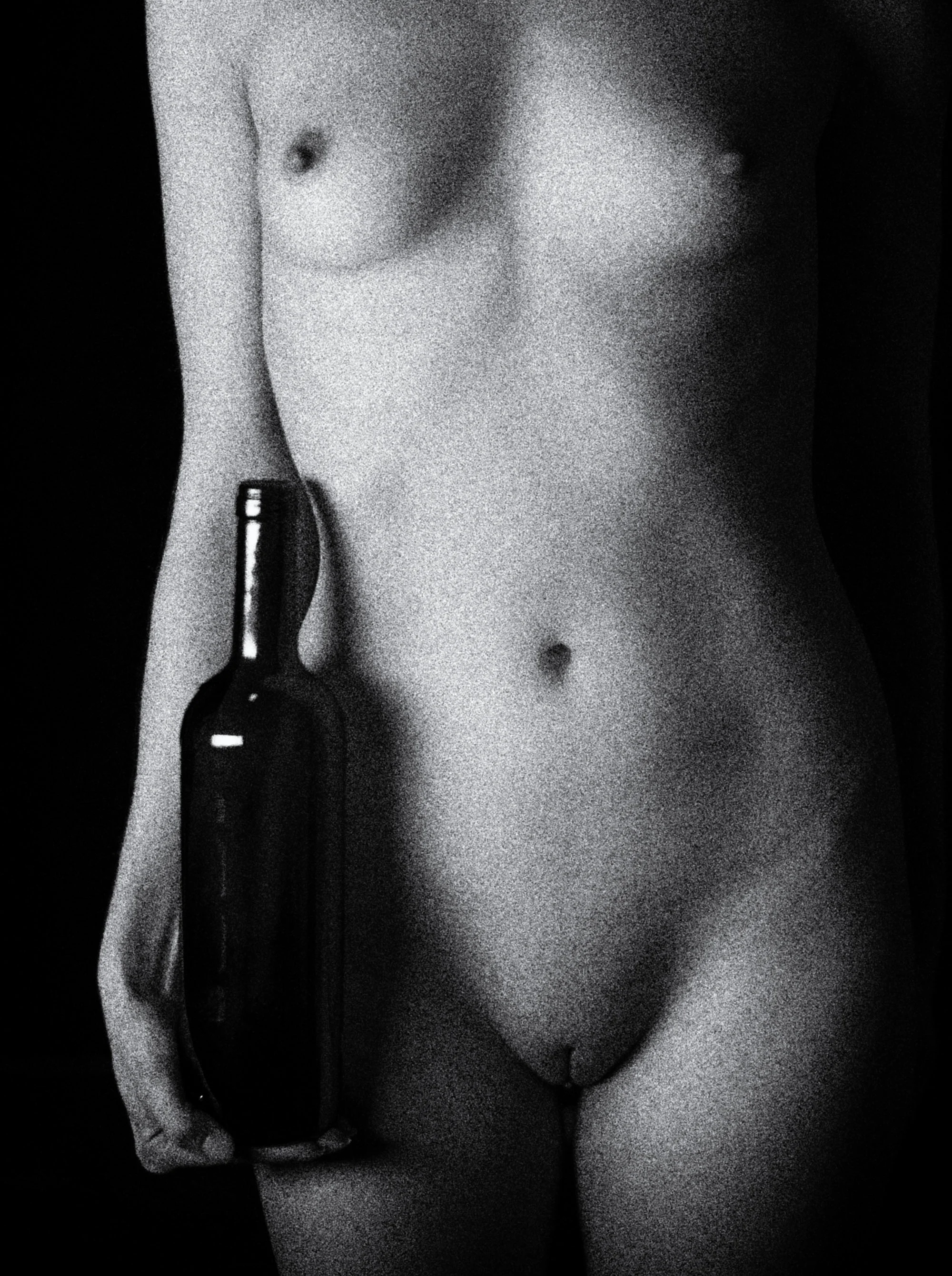 Nude with Wine Bottle
