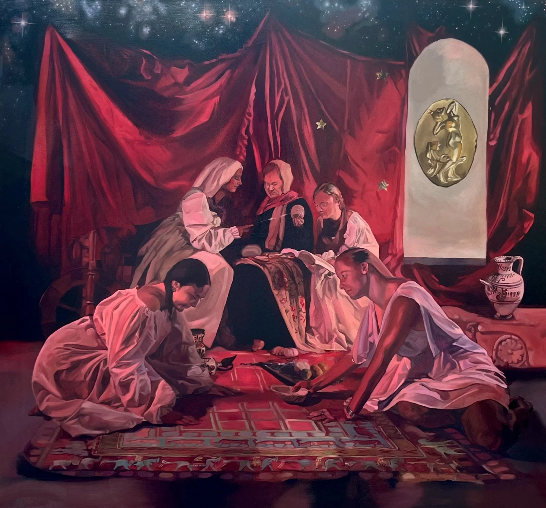 los hilanderos, la mujer, la niña, 2024