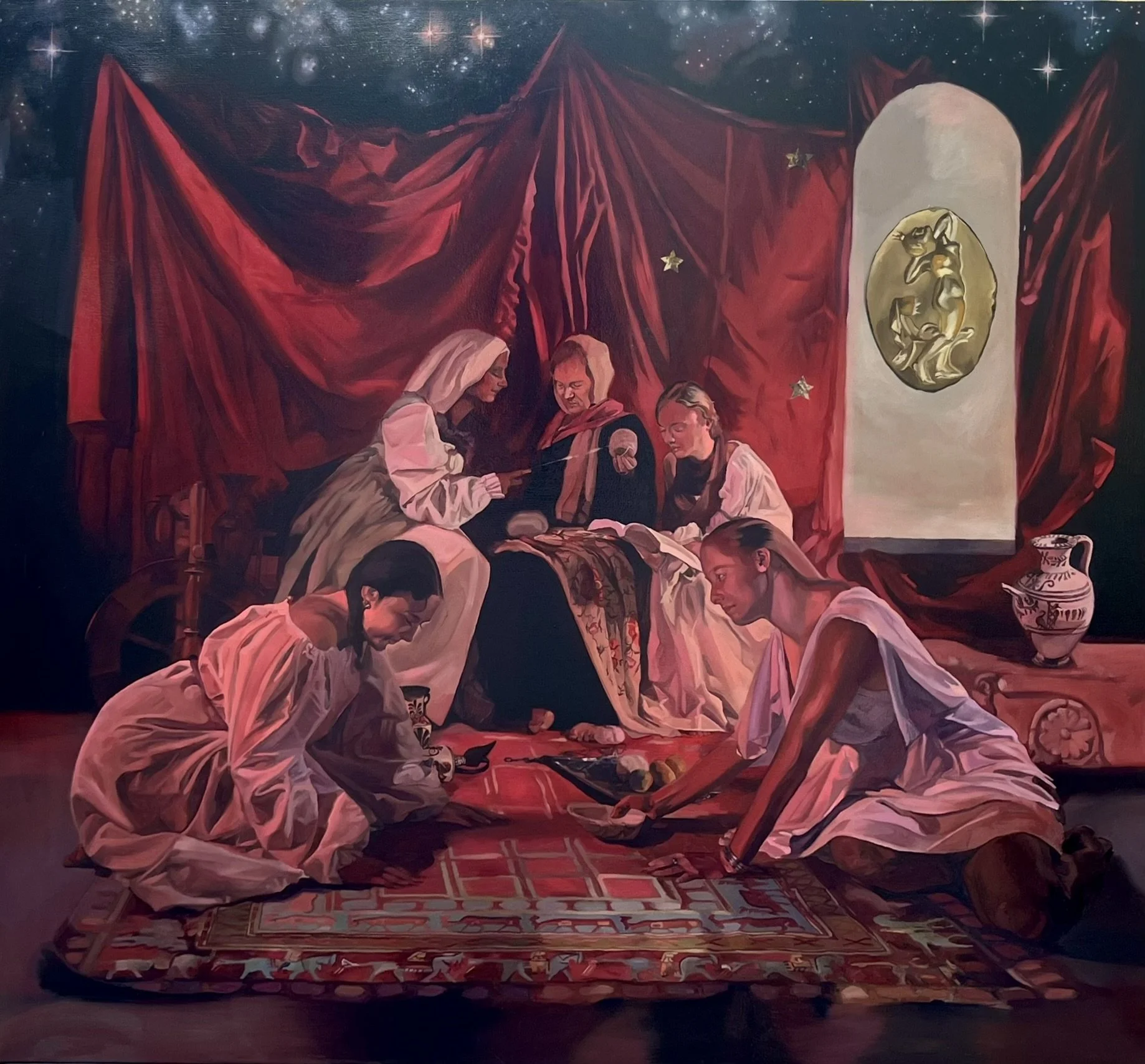 los hilanderos, la mujer, la niña, 2024