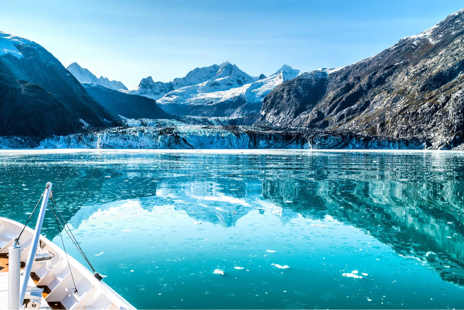 Glacier Bay in Alaska from a cruise ship