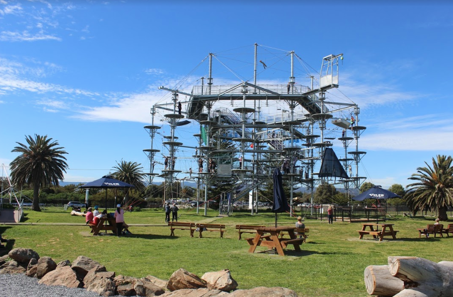 Mega Adventure playground and ropes course in Adelaide’s West Beach