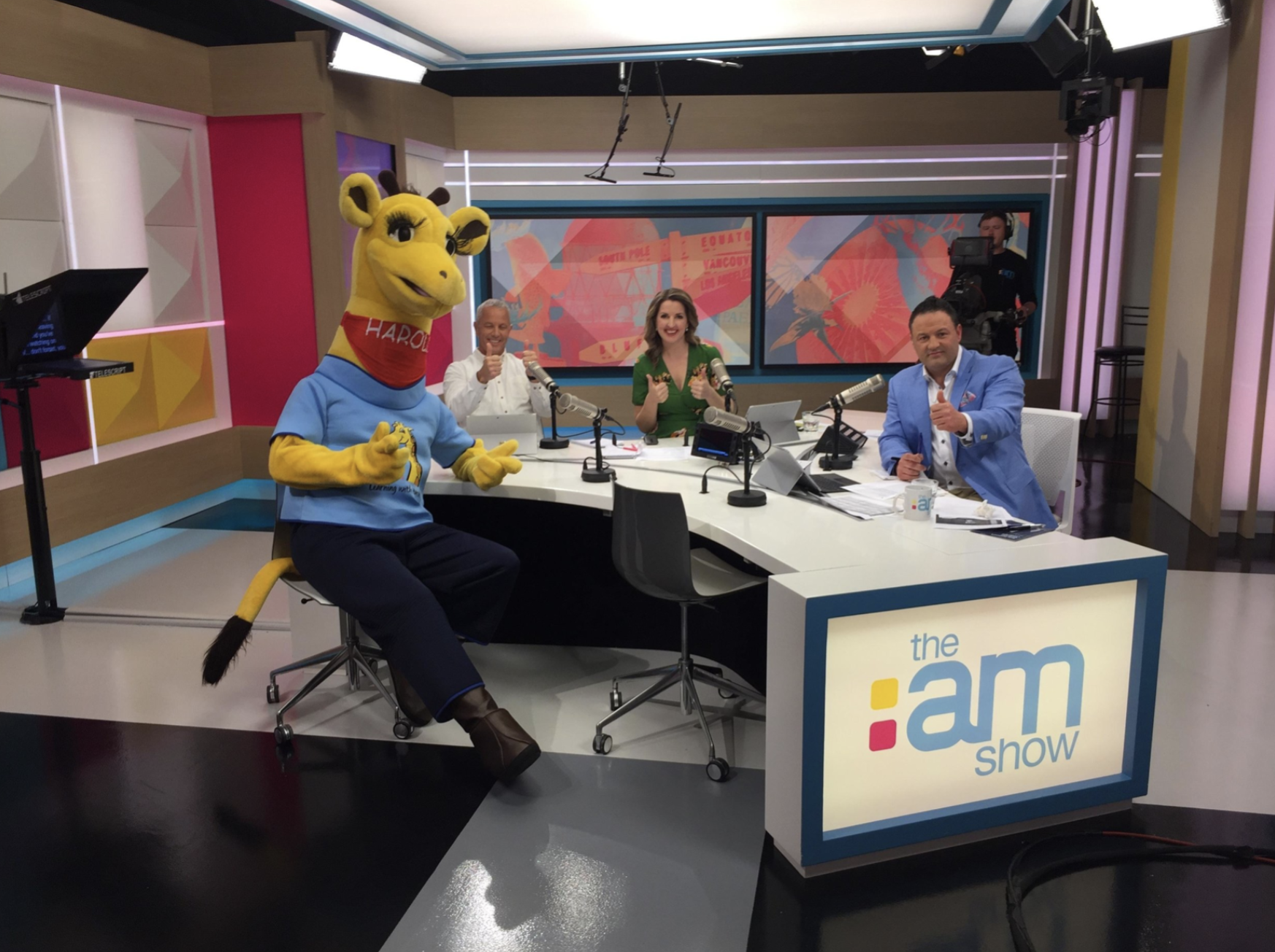 Harold on The AM Show. Image source: Life Education Trust.
