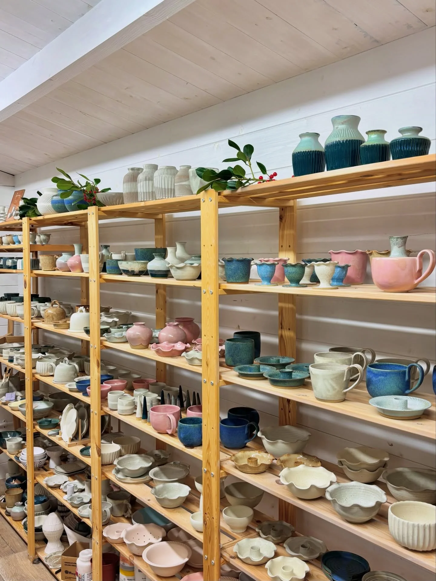 That&rsquo;s a wrap on the first day of Open Studio🎄We are cream crackered but full of cheer to get the mulled wine warming again tomorrow!