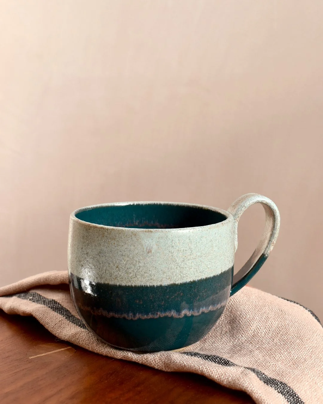 Emerald & Cyan Round Mug