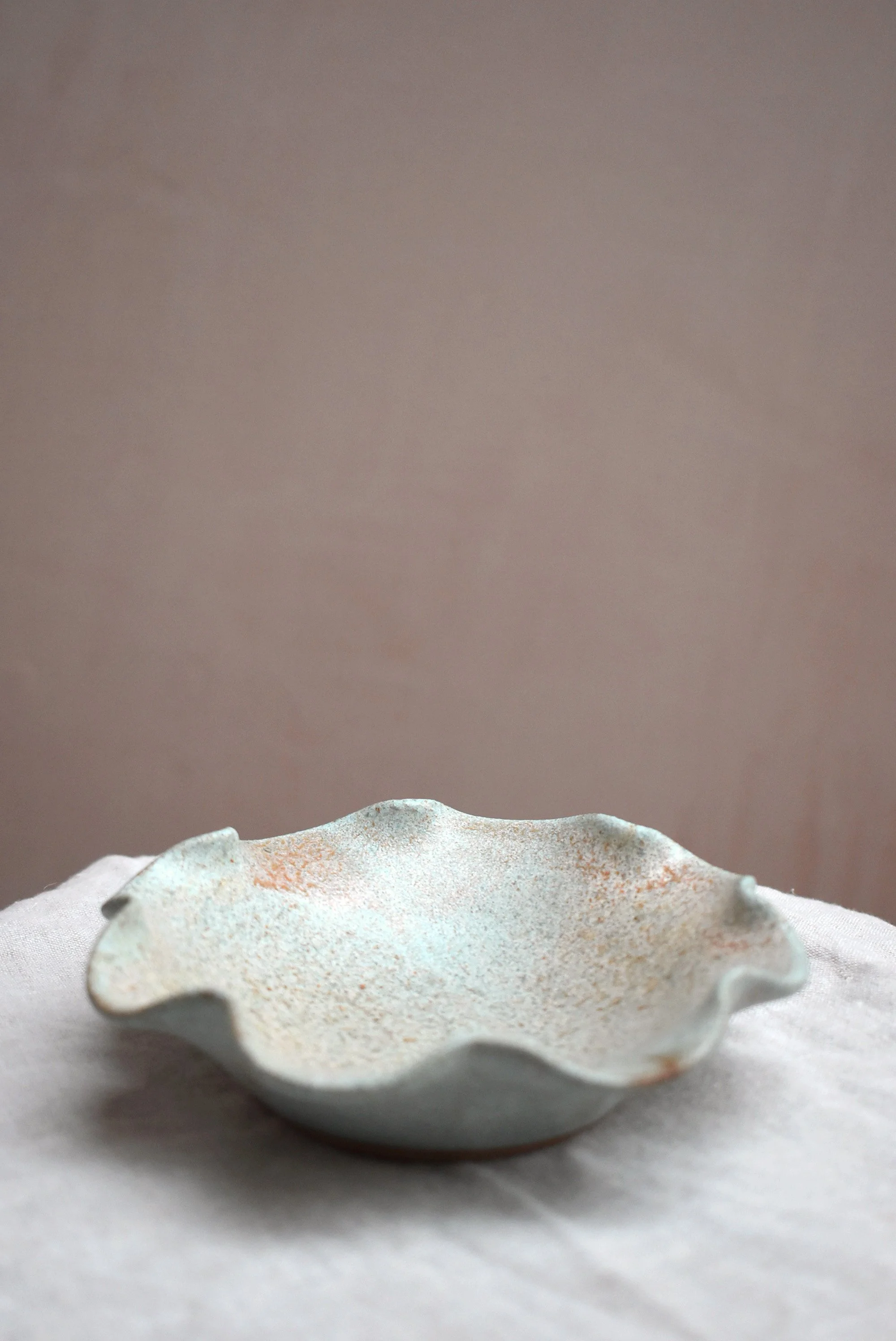 Frilly Cyan Trinket Dish