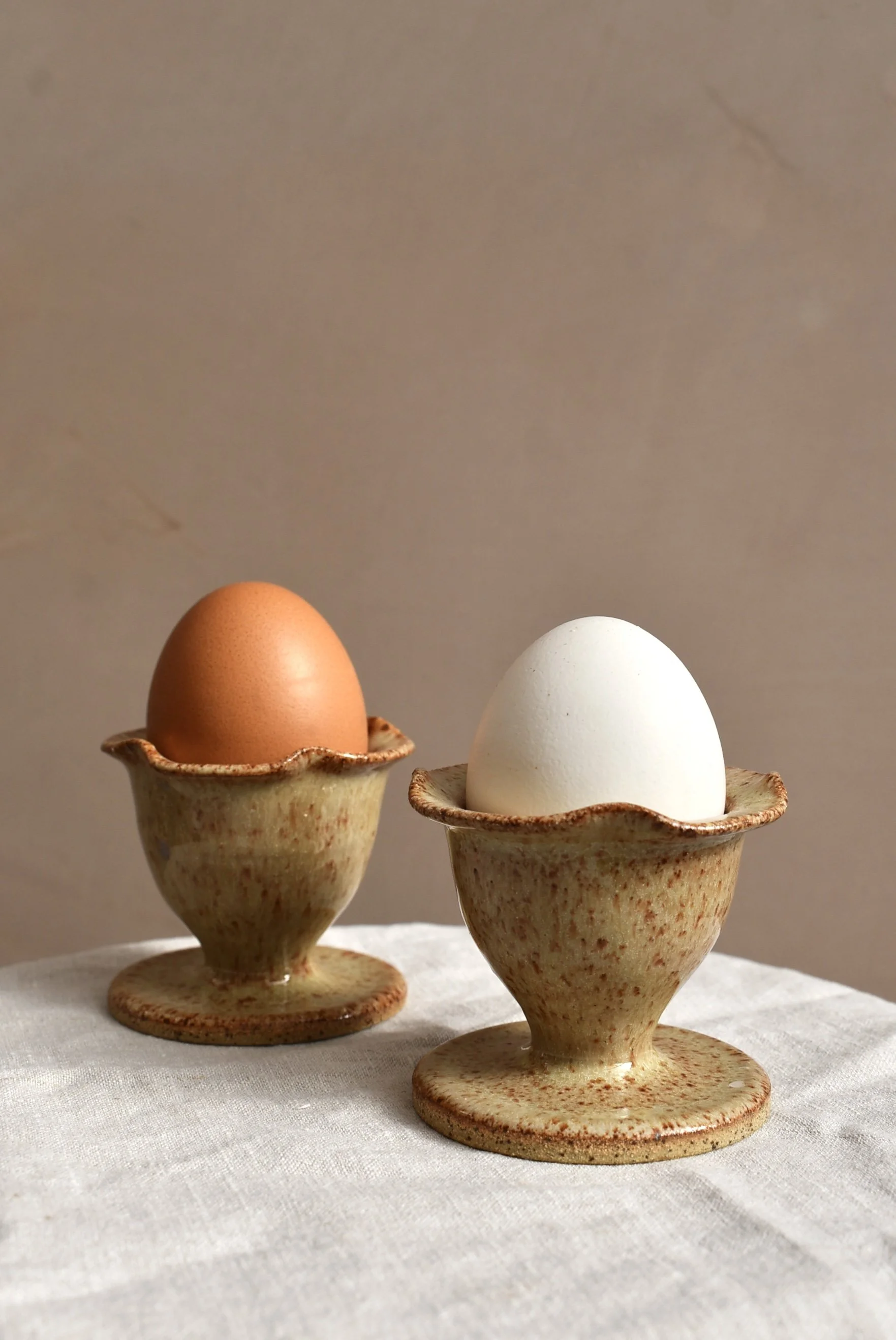 Pair of Egg Cups in Shino