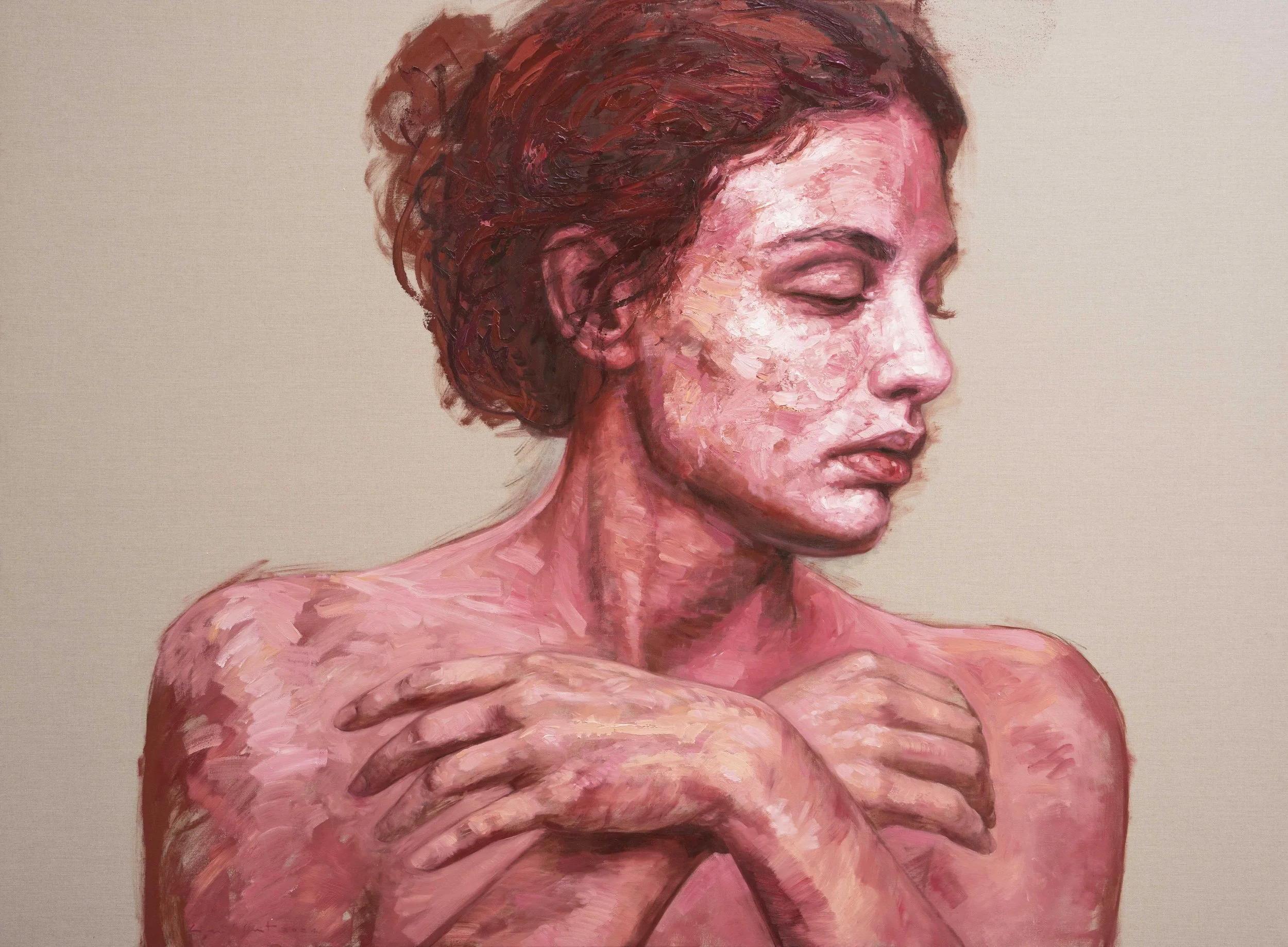 Bound Form, 2024, oil on linen, 170x230cm / 70 x 90.6in