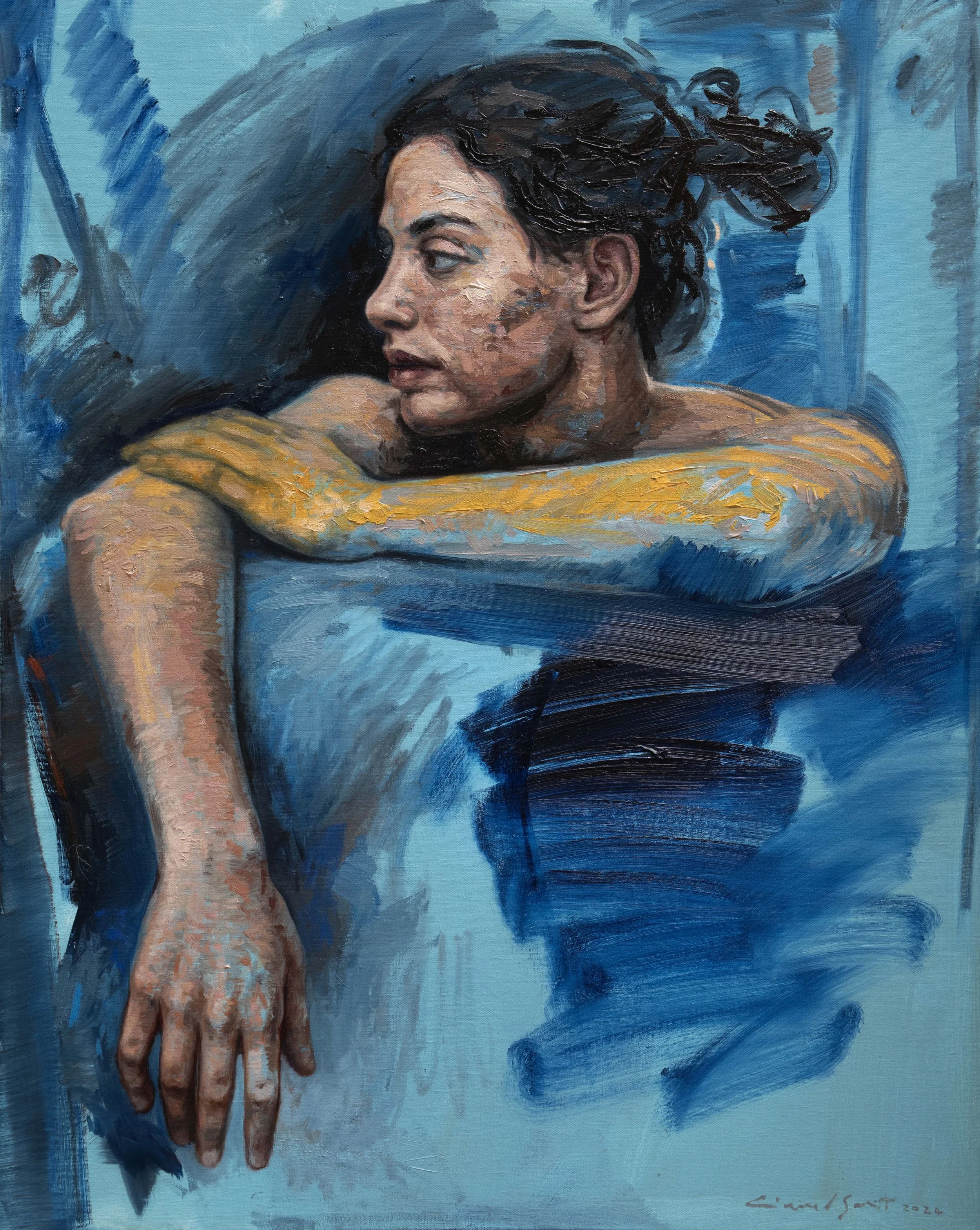 Expectancy of Reality, 2024, oil on linen, 100x80cm / 39.4 x 31.5in