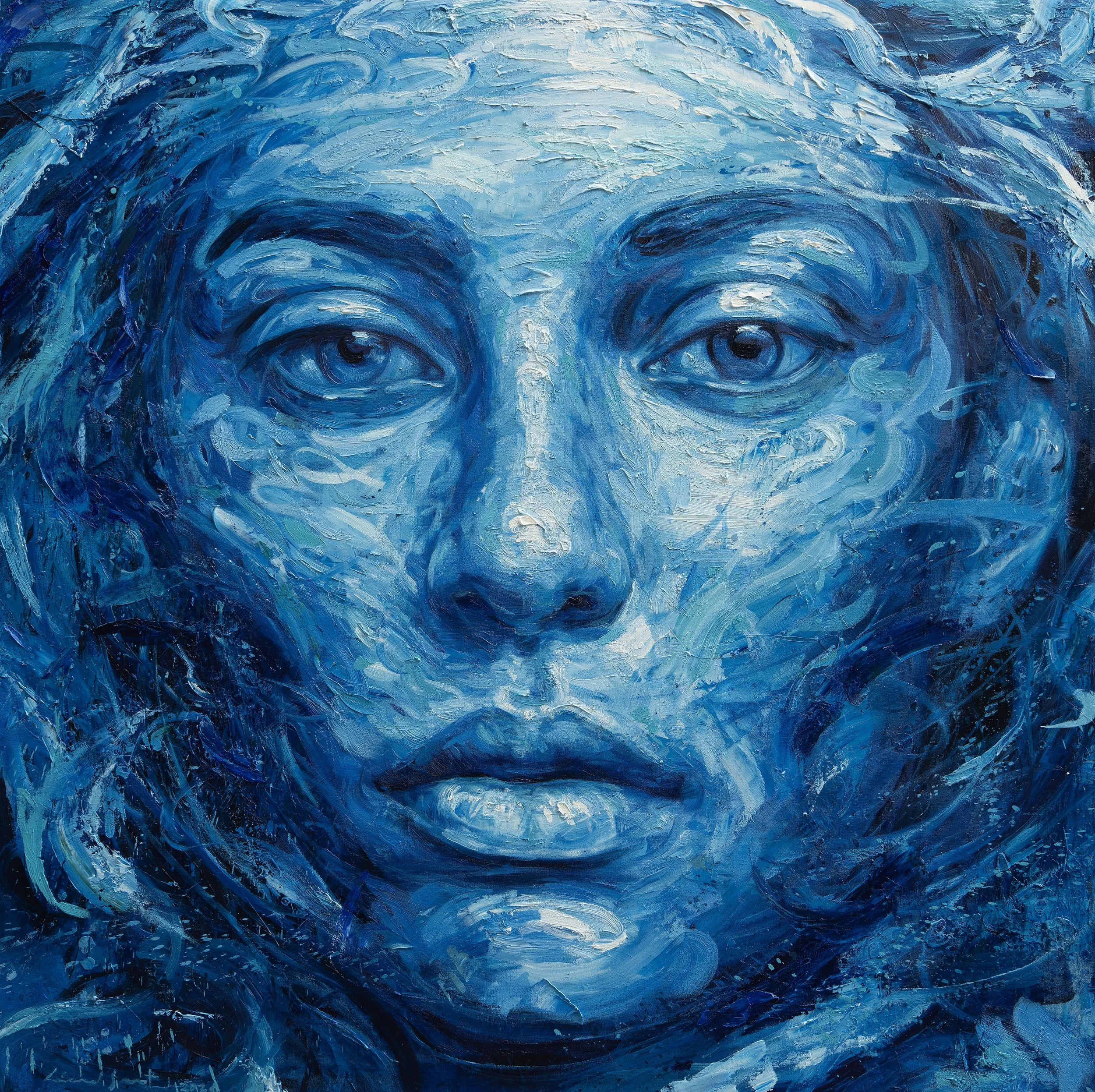 Surface Flow, 2026, oil on canvas, 165 x 165cm
