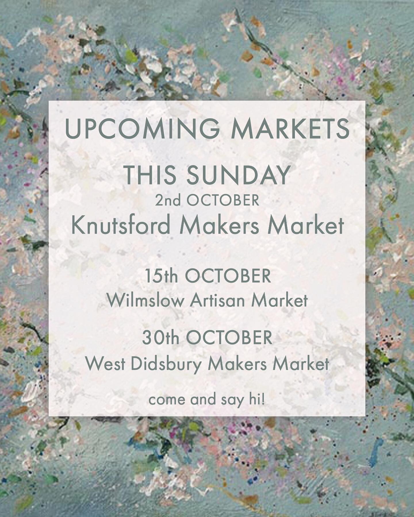 ✨I'm back! ✨ Come and say hi and check out my new prints and cards at the fabulous Knutsford Makers market this Sunday! 🌸

🍂You can also find me at more local artisan markets this October 👩&zwj;🎨🎨

.

#artistsofinstagram #artisanmarket #supportl