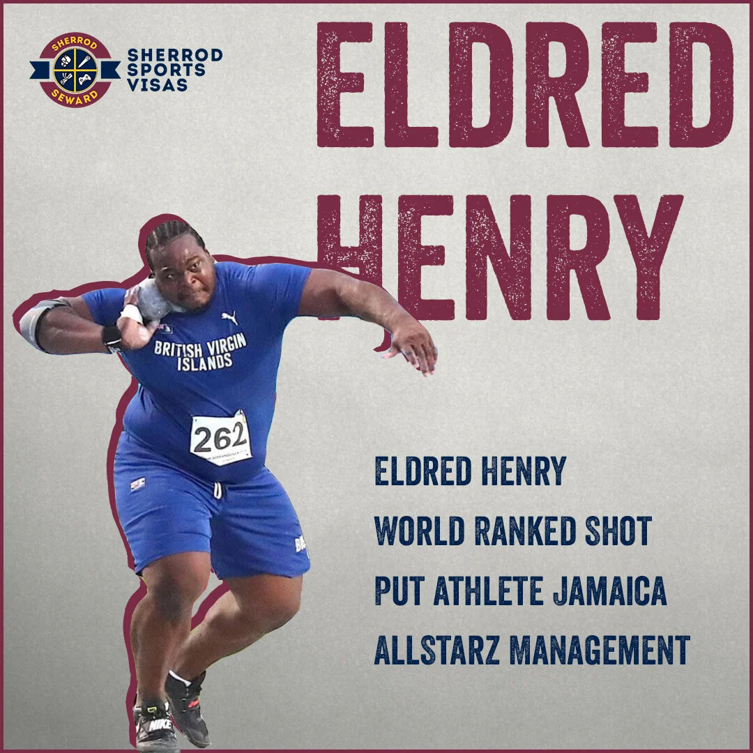 World class track athlete Eldred Henry receives P-1 visa