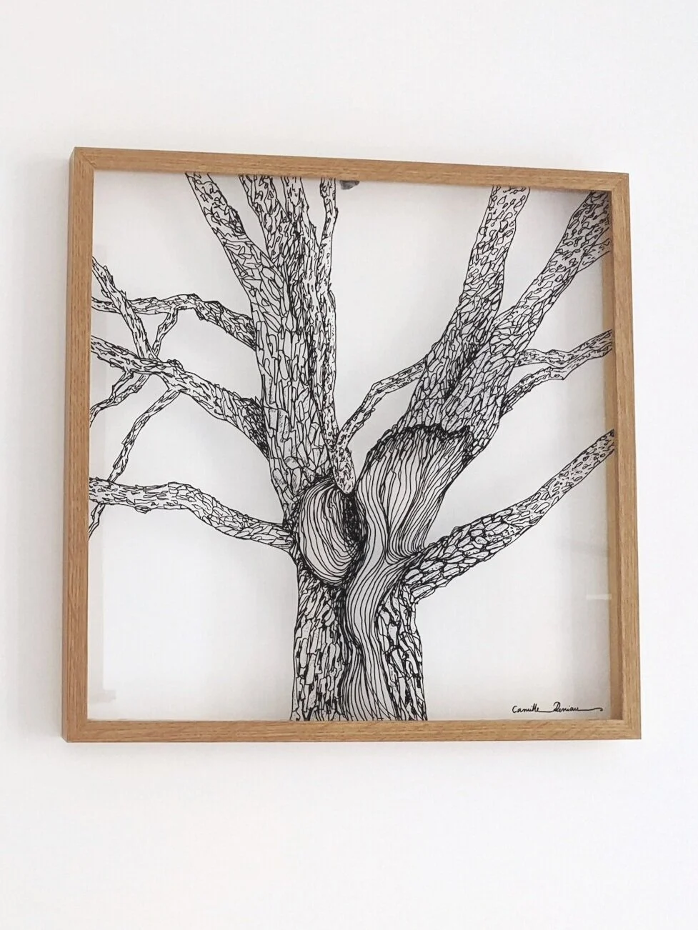 tree wall art, tree painting, nature artwork, framed wall art